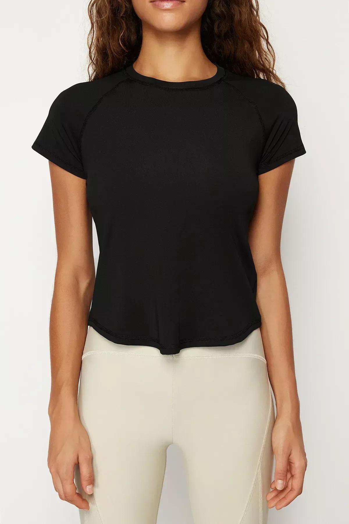 Black Printed Sports T-Shirt, BLACK, large image number 4