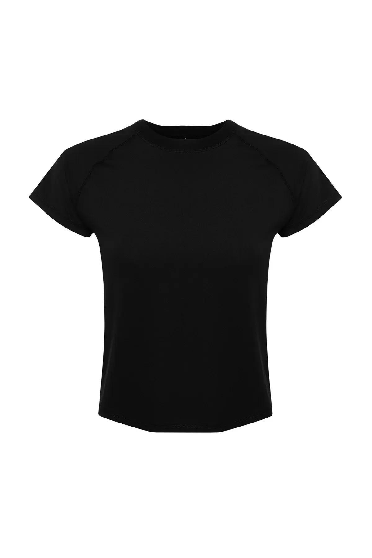Black Printed Sports T-Shirt, BLACK, large image number 5