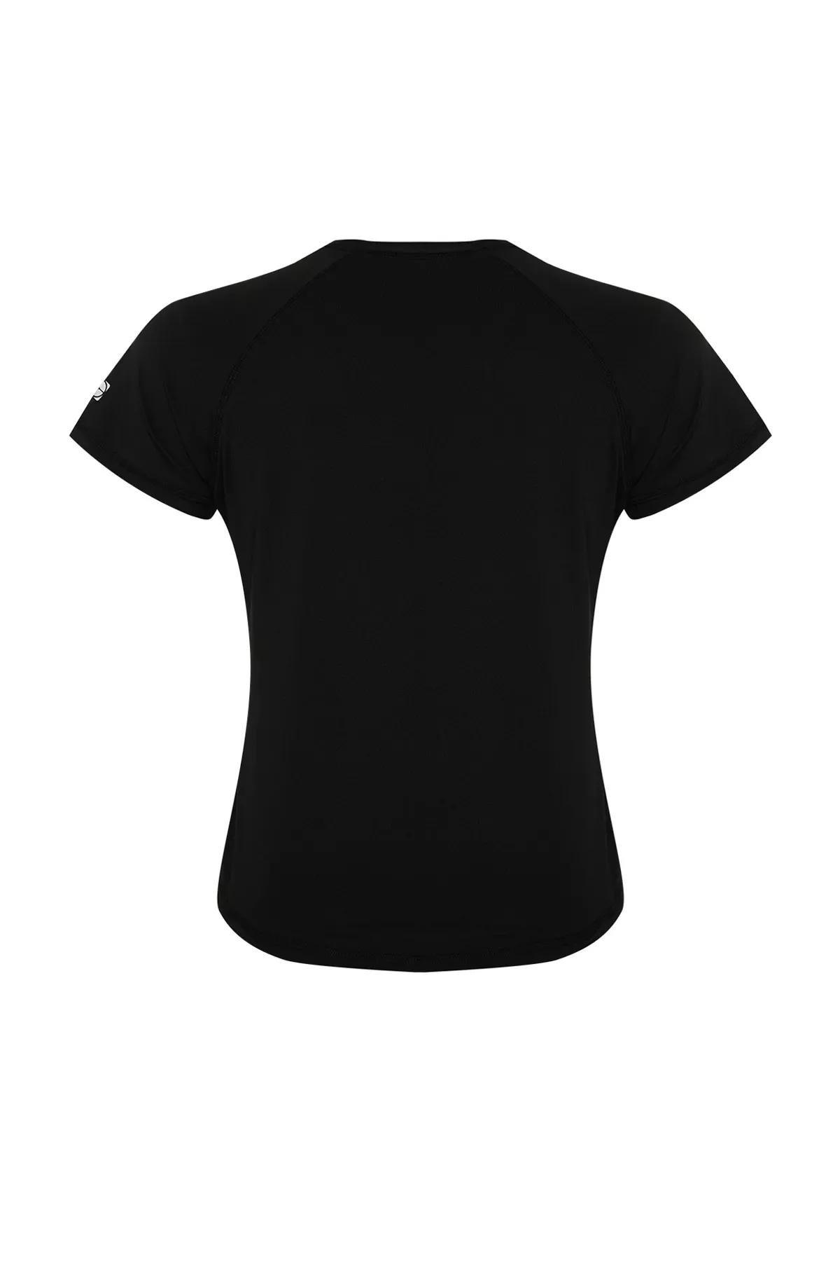 Black Printed Sports T-Shirt, BLACK, large image number 6