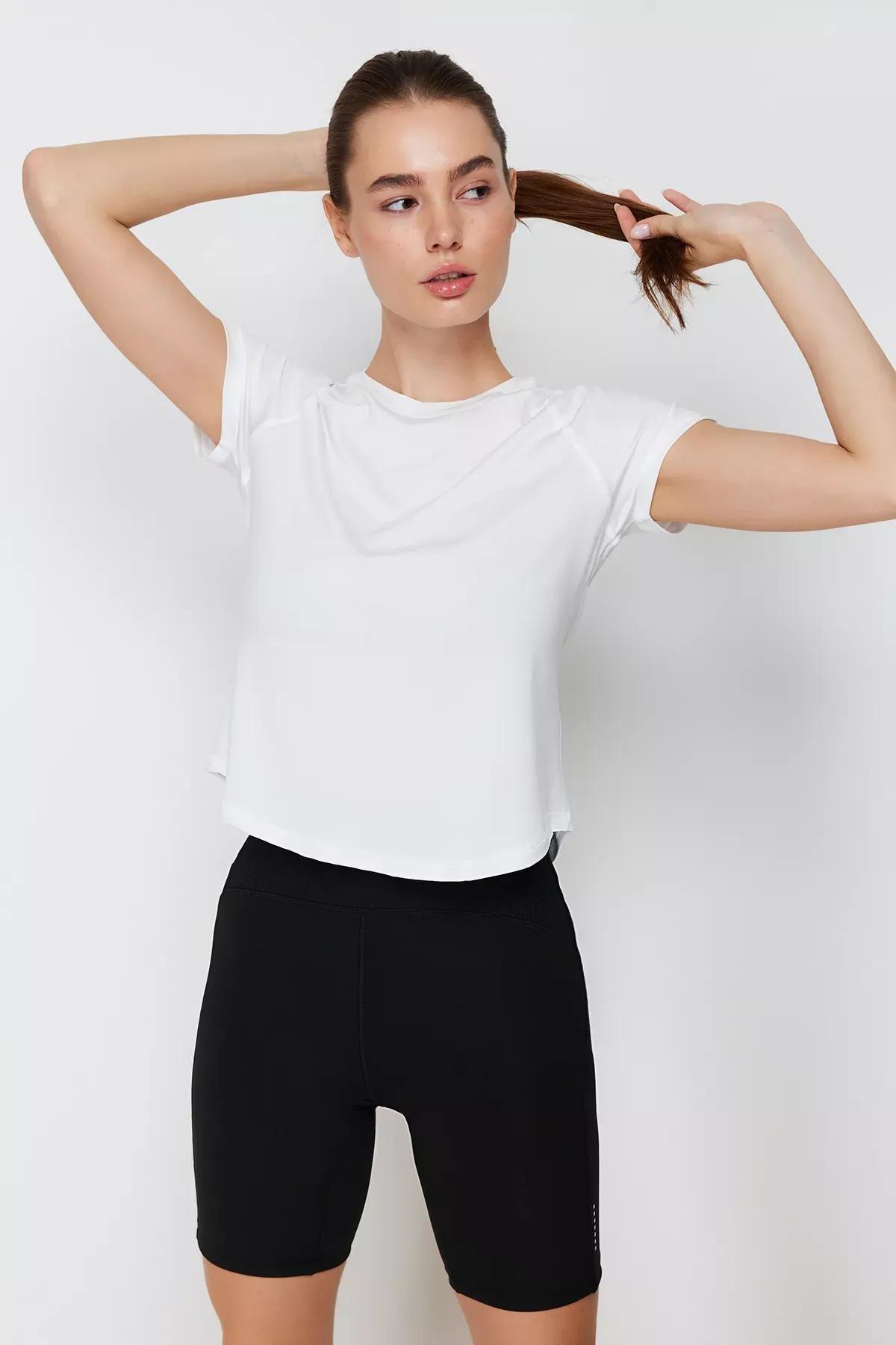 White Printed Sports T-Shirt, White, large image number 2