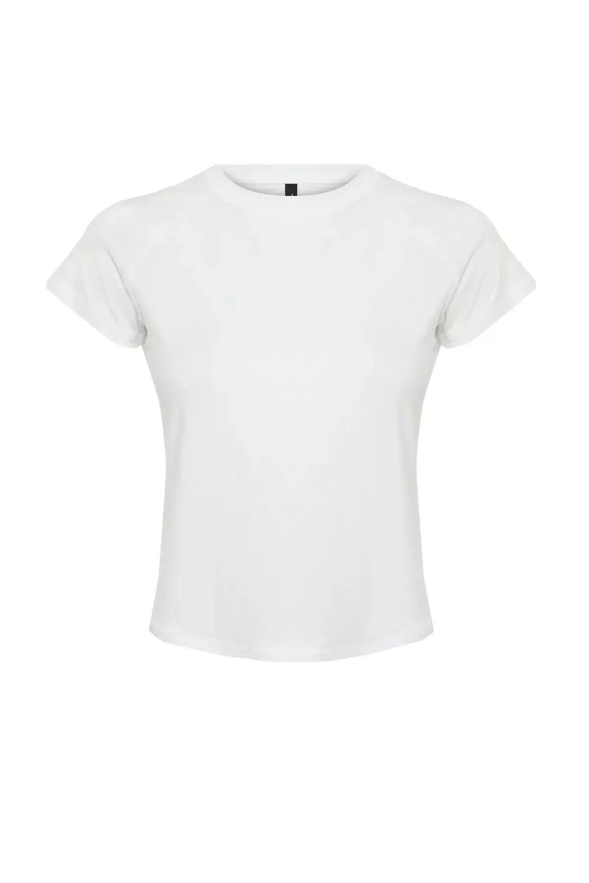 White Printed Sports T-Shirt, White, large image number 5