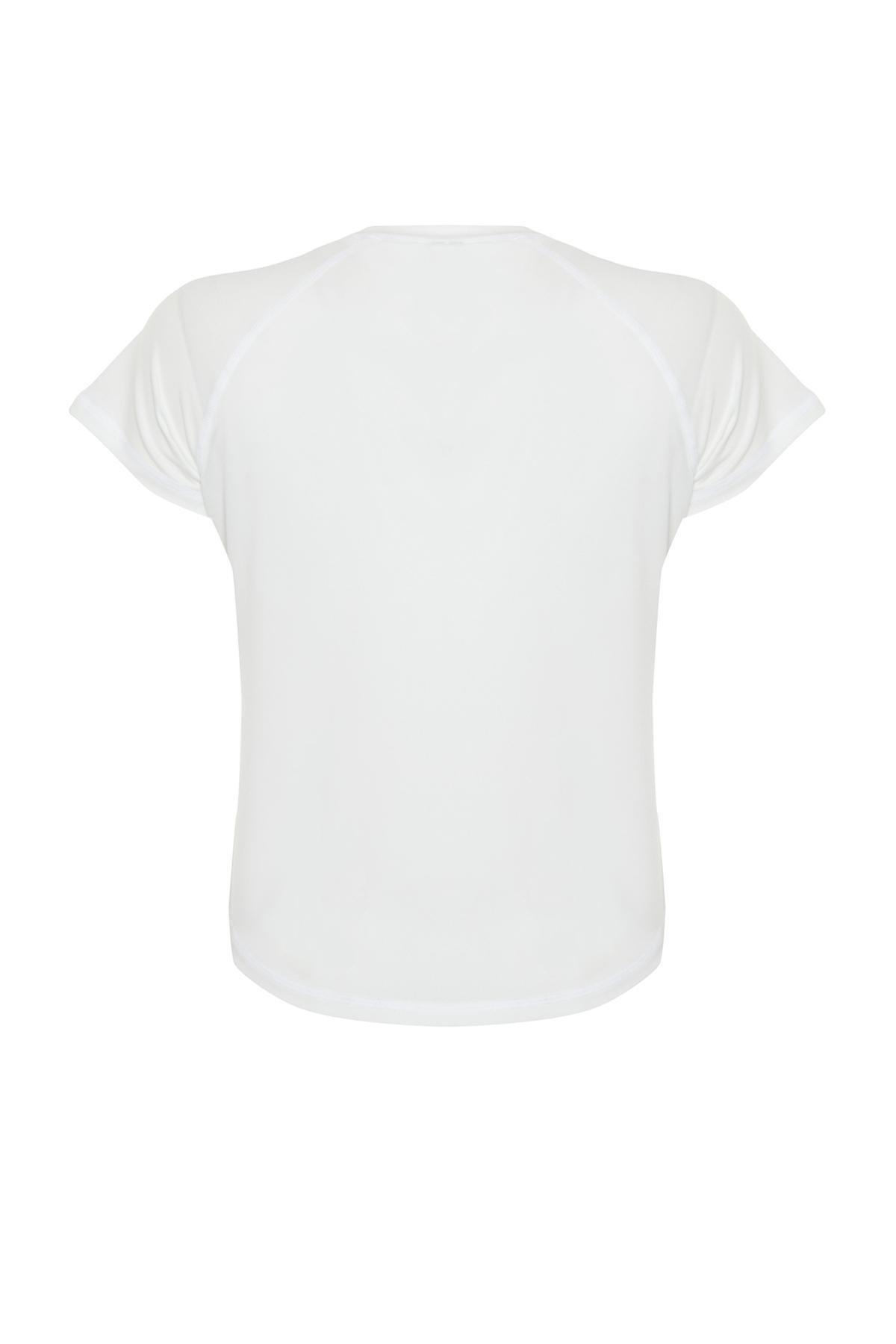 White Printed Sports T-Shirt, , large image number 6