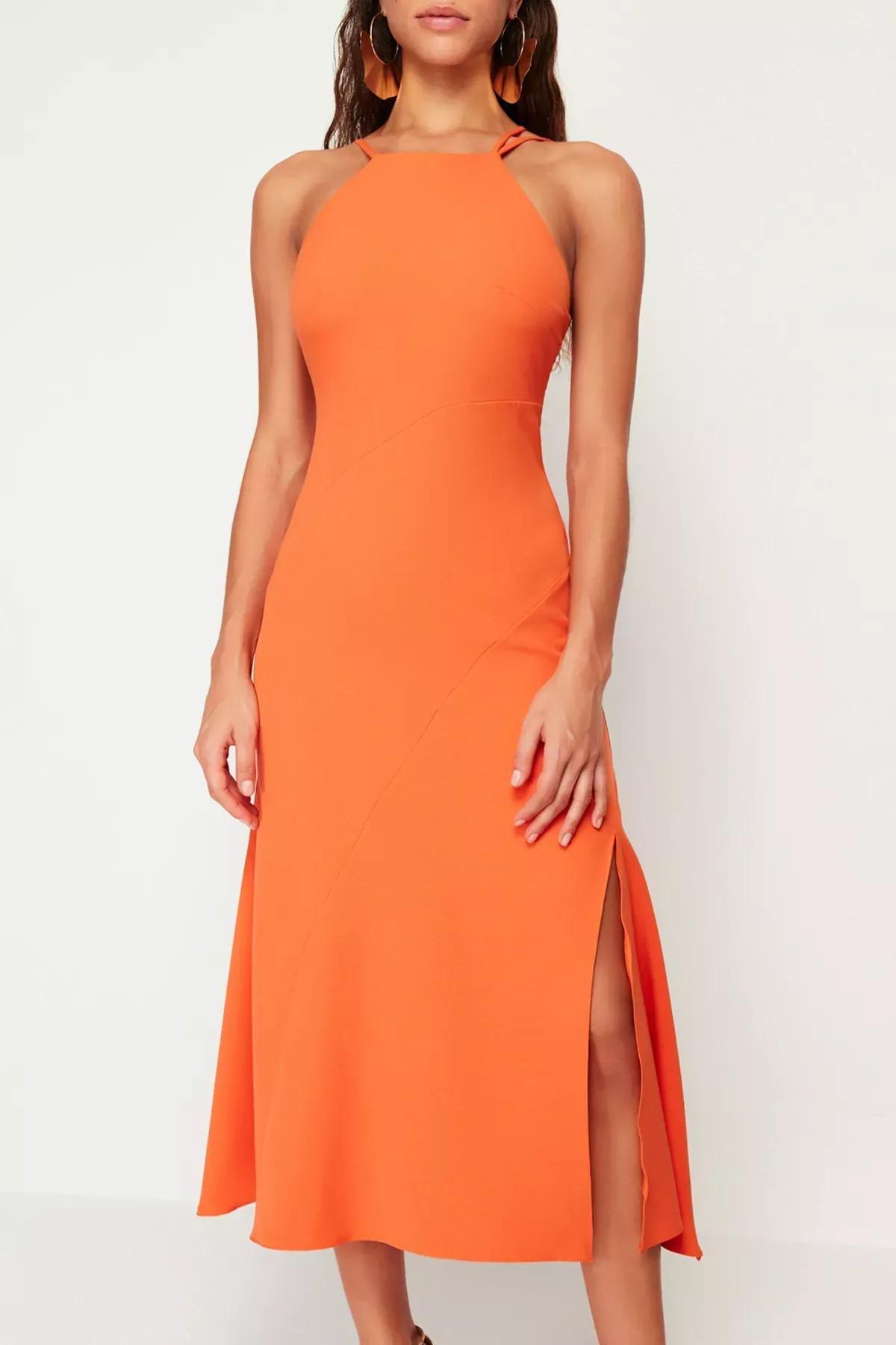 Orange Tie Back Dress, , large image number 3