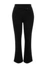 Trendyol - Black Asymmetric Waist Detailed Knitted Trousers