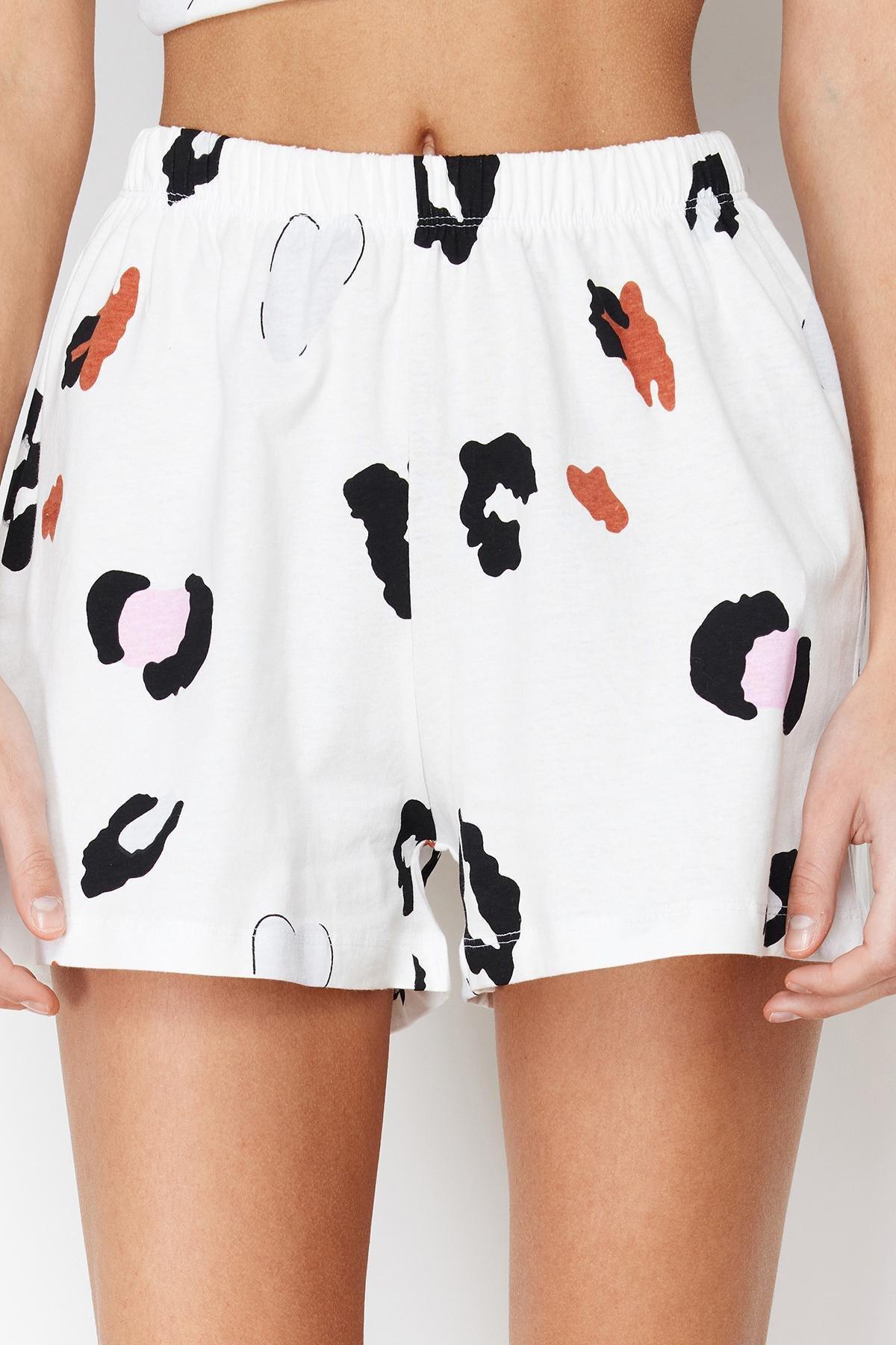 Multicolor Cotton Animal Patterned Pajamas Set, White-Multicolor, large image number 4