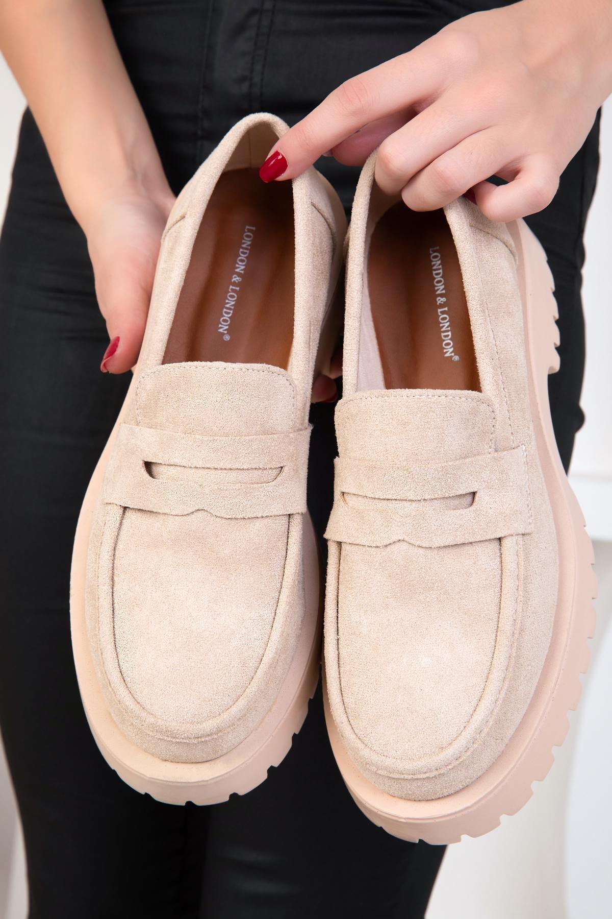 SOHO - Beige Suede Casual Shoes