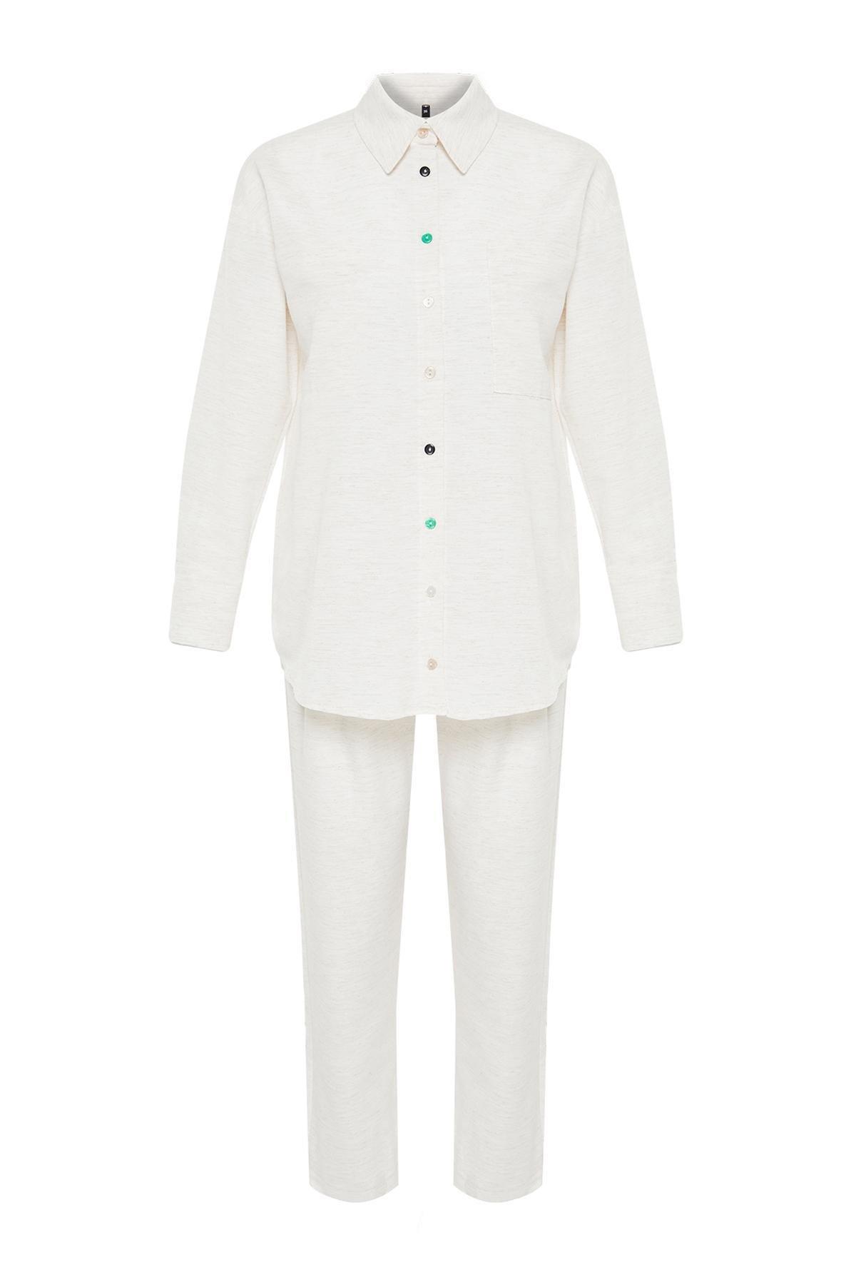White Linen Co-Ord Set, , large image number 5