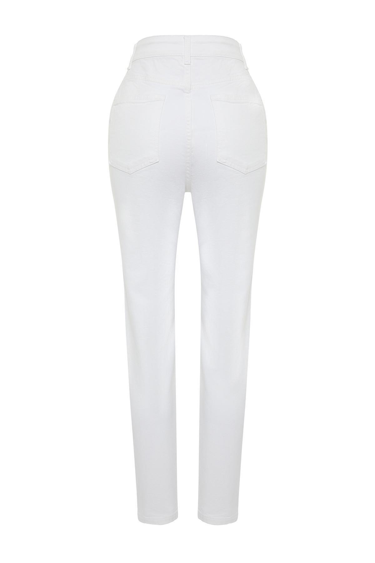 White More Sustainable High Waist Mom Jeans, , large image number 6