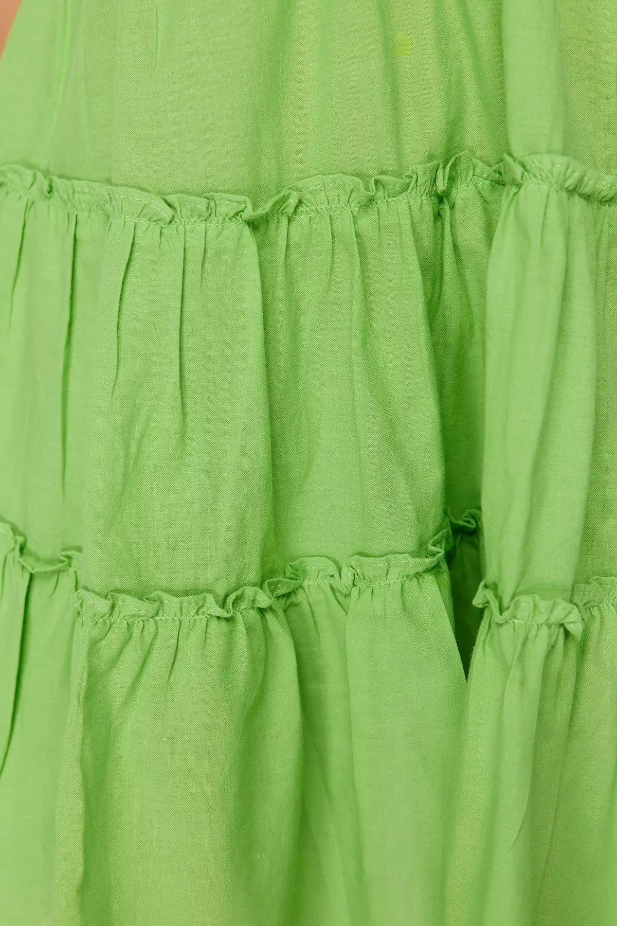 Green Mini Ruffled Beach Dress, C101_4798, large image number 3