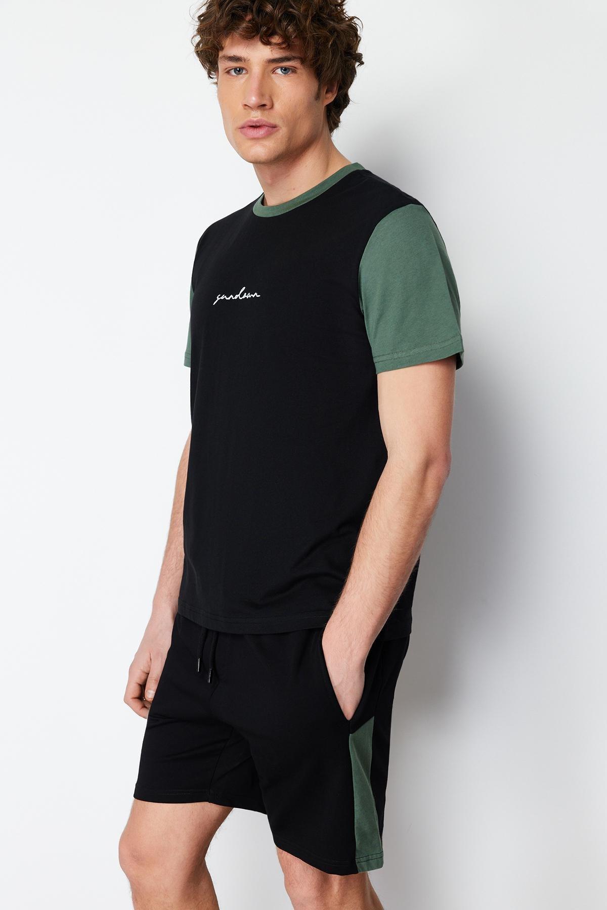 Black Knitted Pyjamas Set, , large image number 0