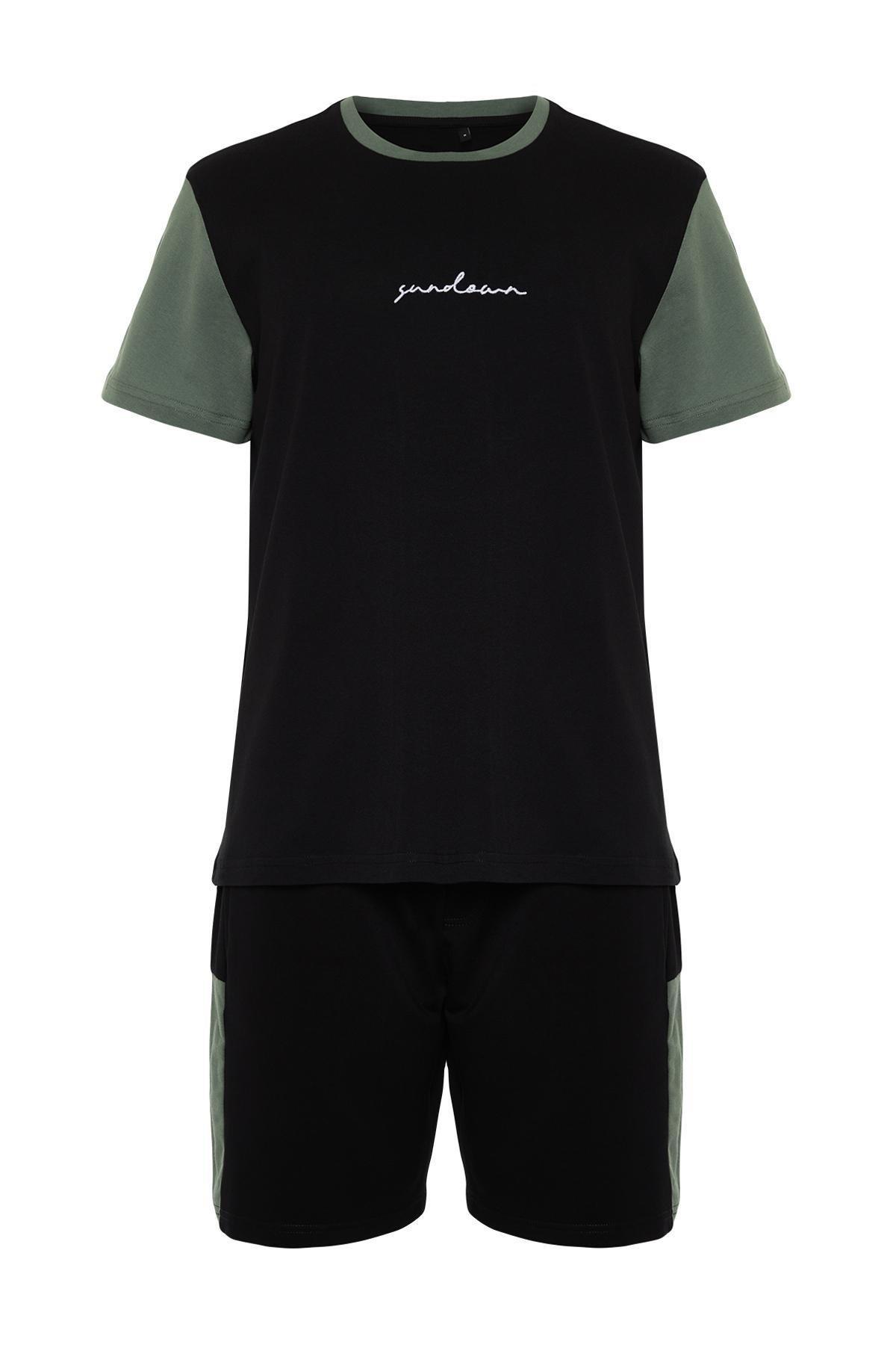 Black Knitted Pyjamas Set, , large image number 5