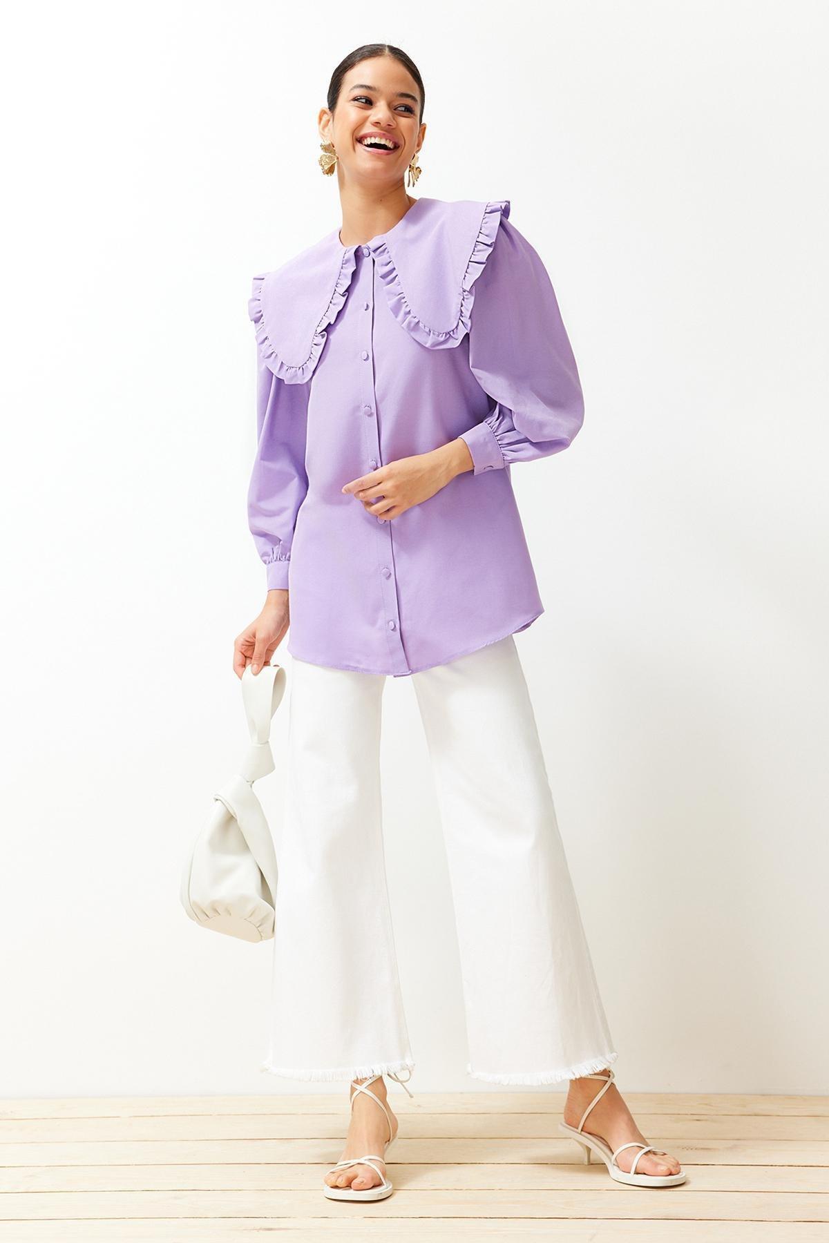 Purple Woven Shirt, , large image number 0