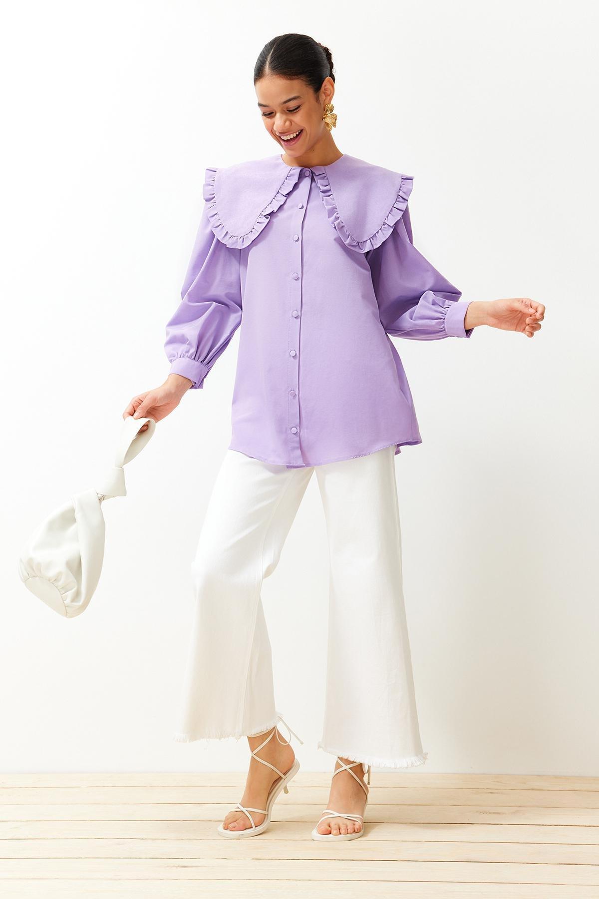 Purple Woven Shirt, , large image number 4