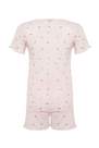 Trendyol - Pink Floral Pointel Openwork Pajamas Set