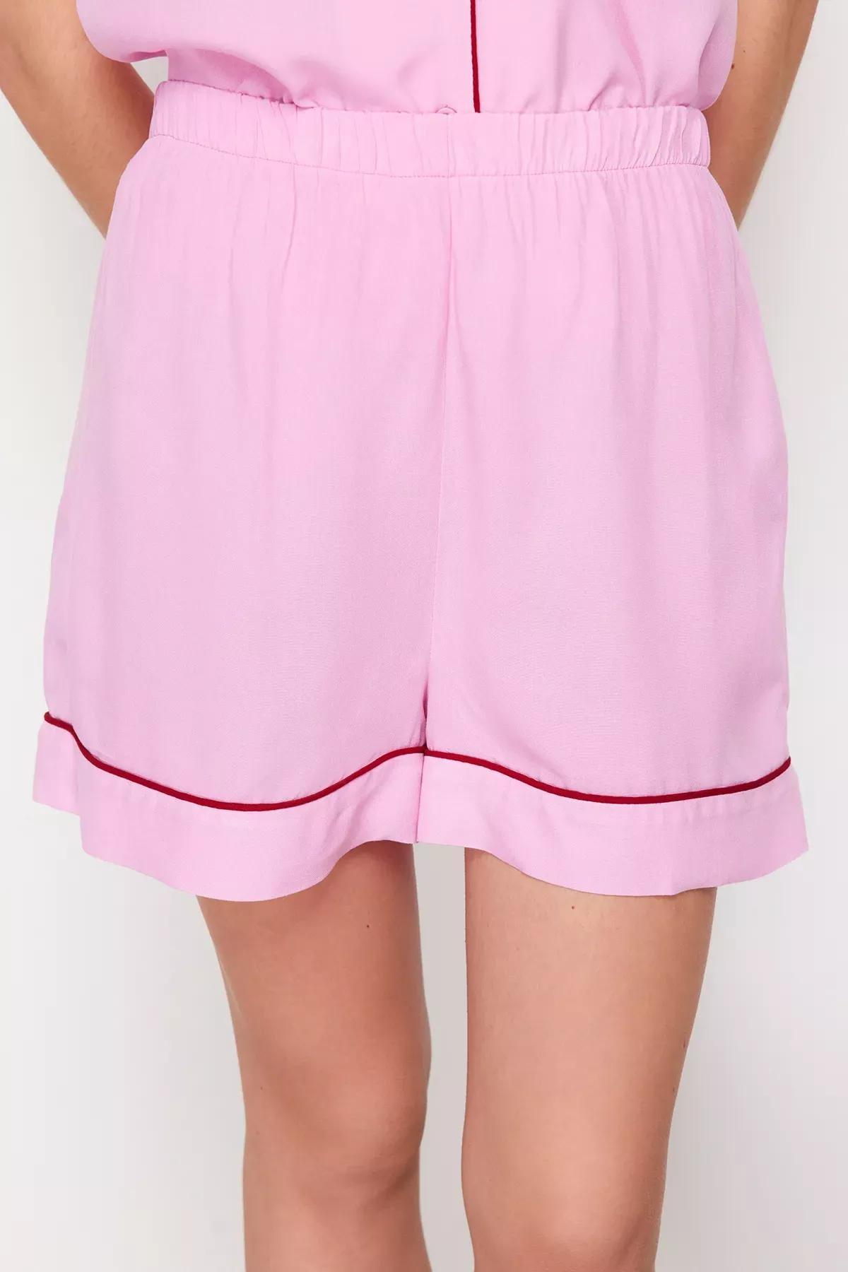 Pink Short Sleeve Pyjama Set, Pink, large image number 4