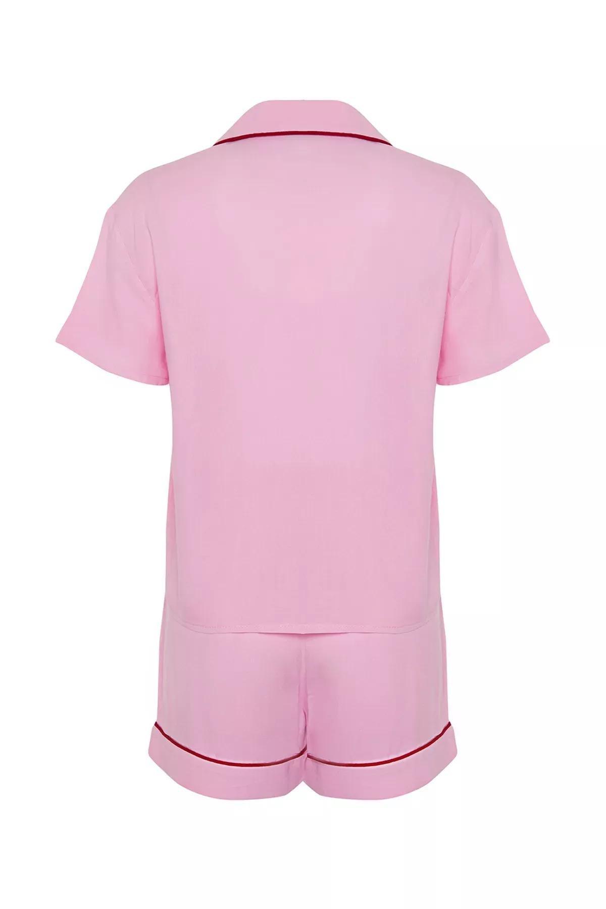 Pink Short Sleeve Pyjama Set, Pink, large image number 6