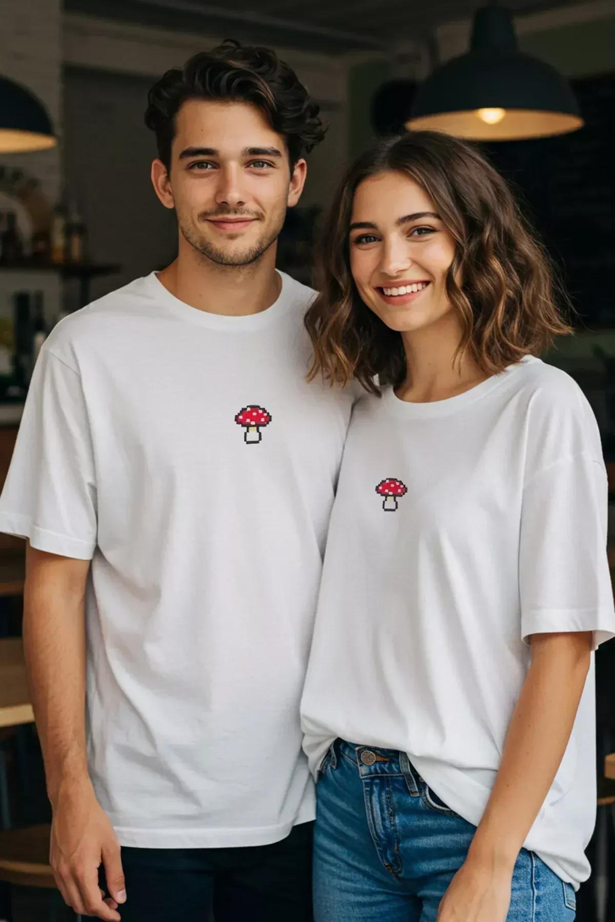 Beige Oversize Embroidered T-Shirt, Ecru, large image number 5