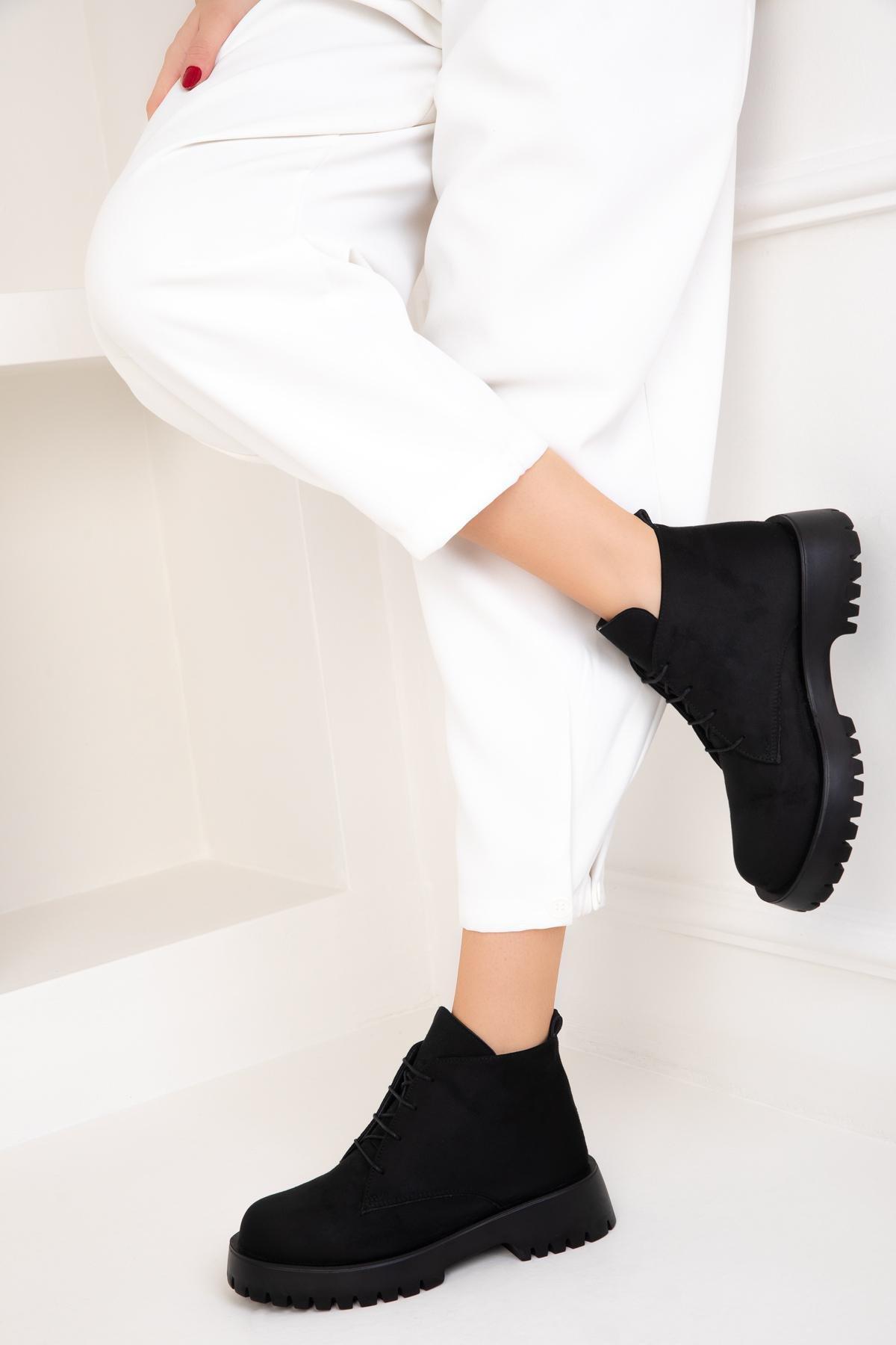 Black Suede Boots, , large image number 0