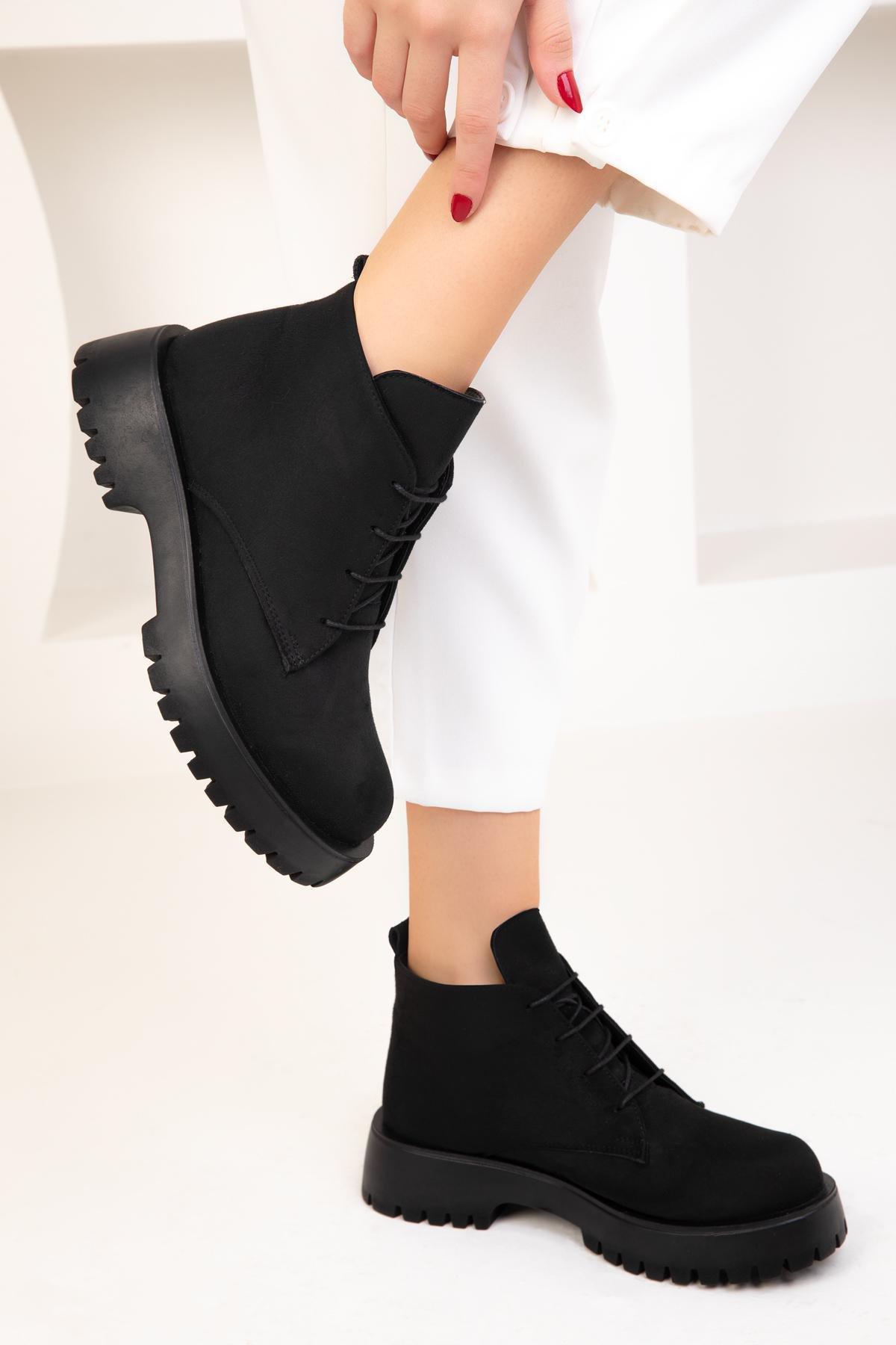 Black Suede Boots, , large image number 1