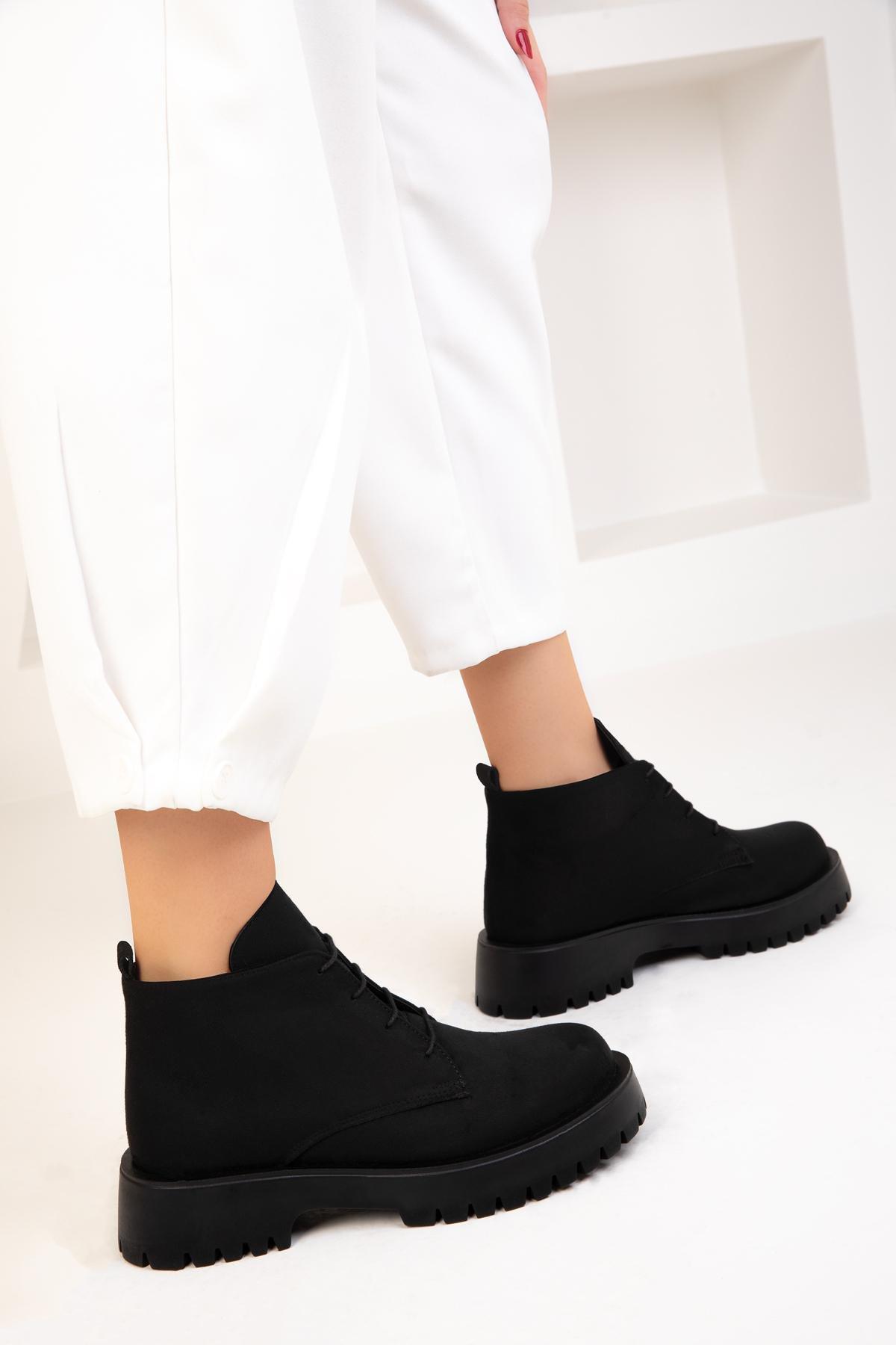 Black Suede Boots, , large image number 3