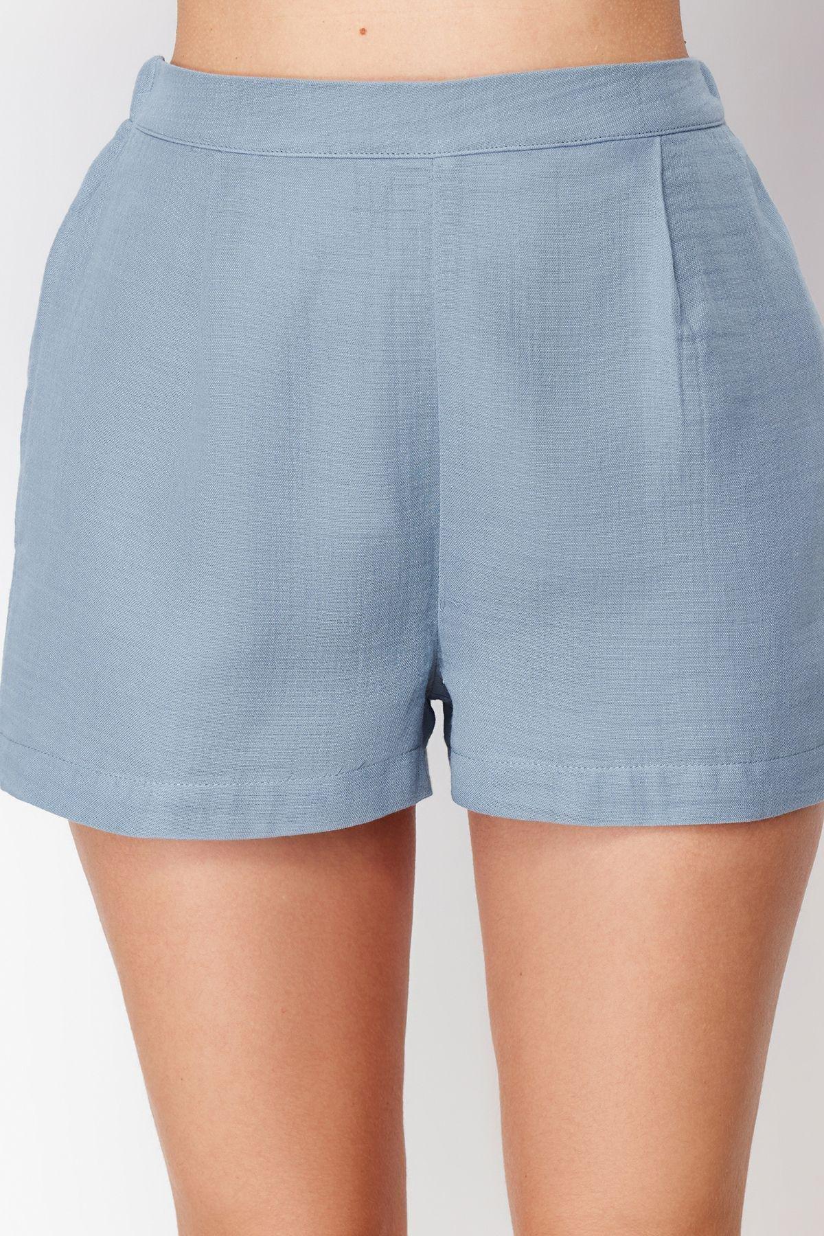 Blue 100% Cotton Tie/Ribbon/Bow Detailed Woven Pajama Set with Muslin Shorts THMSS24PT00077, 2 pcs, , large image number 4