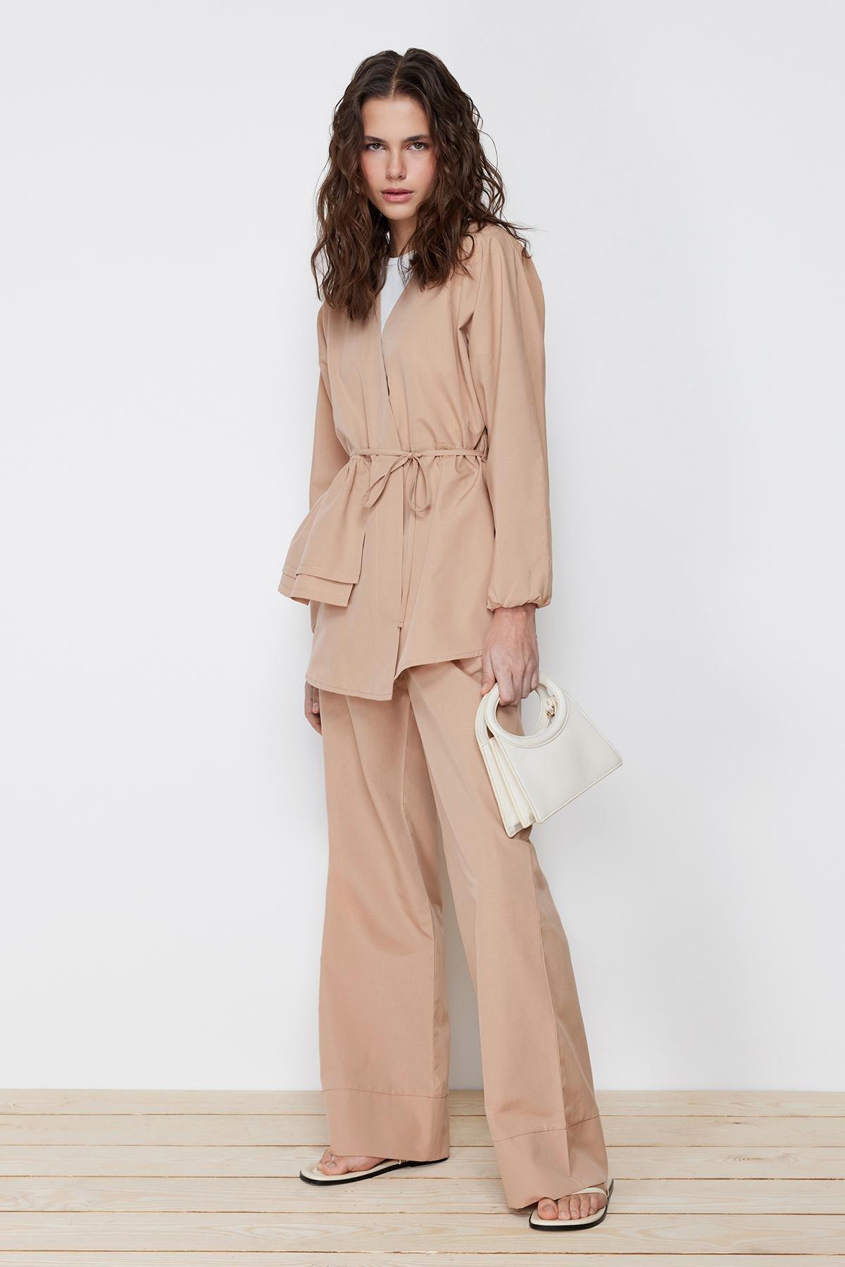 Beige Woven Co-Ord Set, , large image number 0