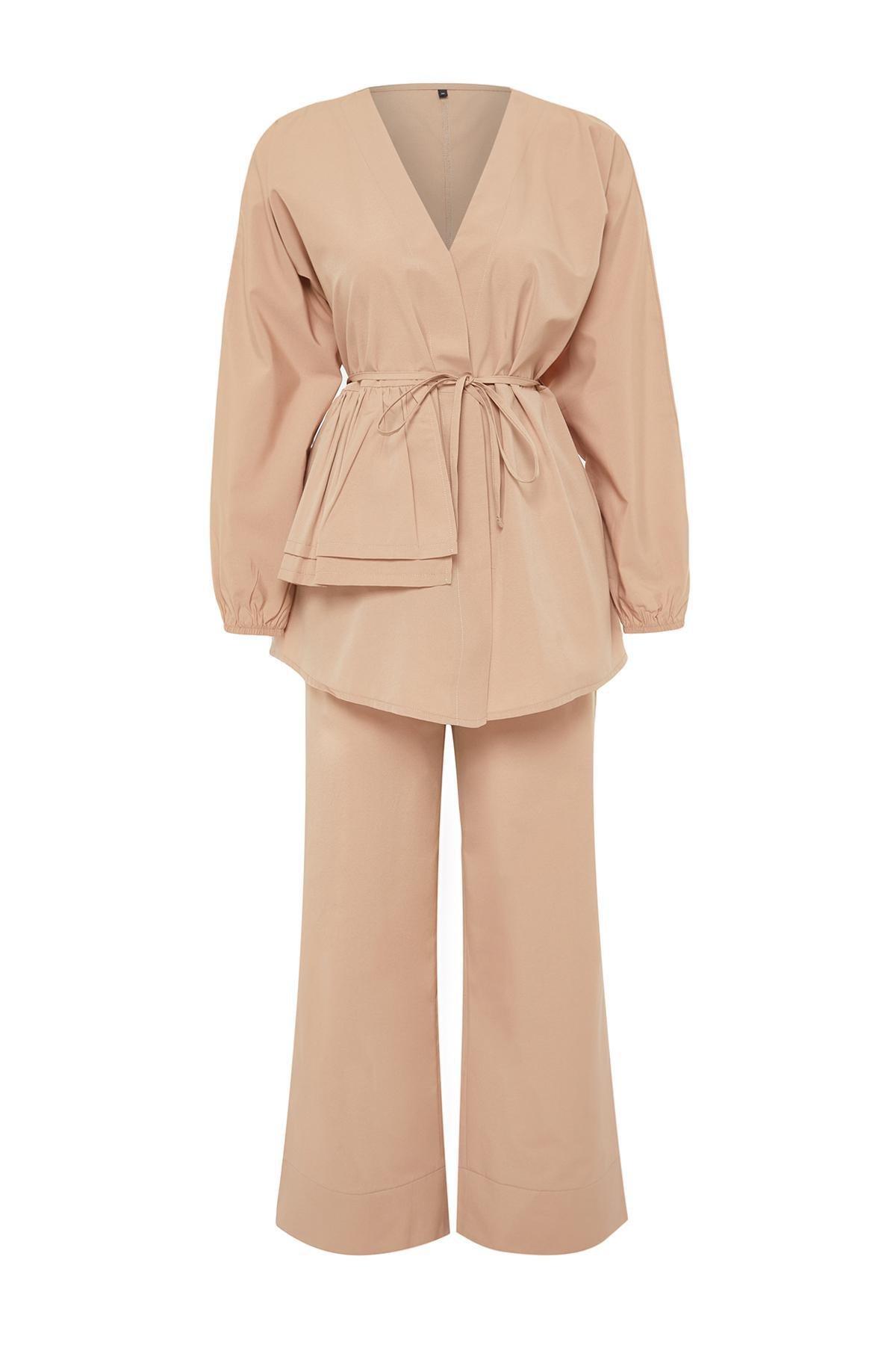 Beige Woven Co-Ord Set, , large image number 6