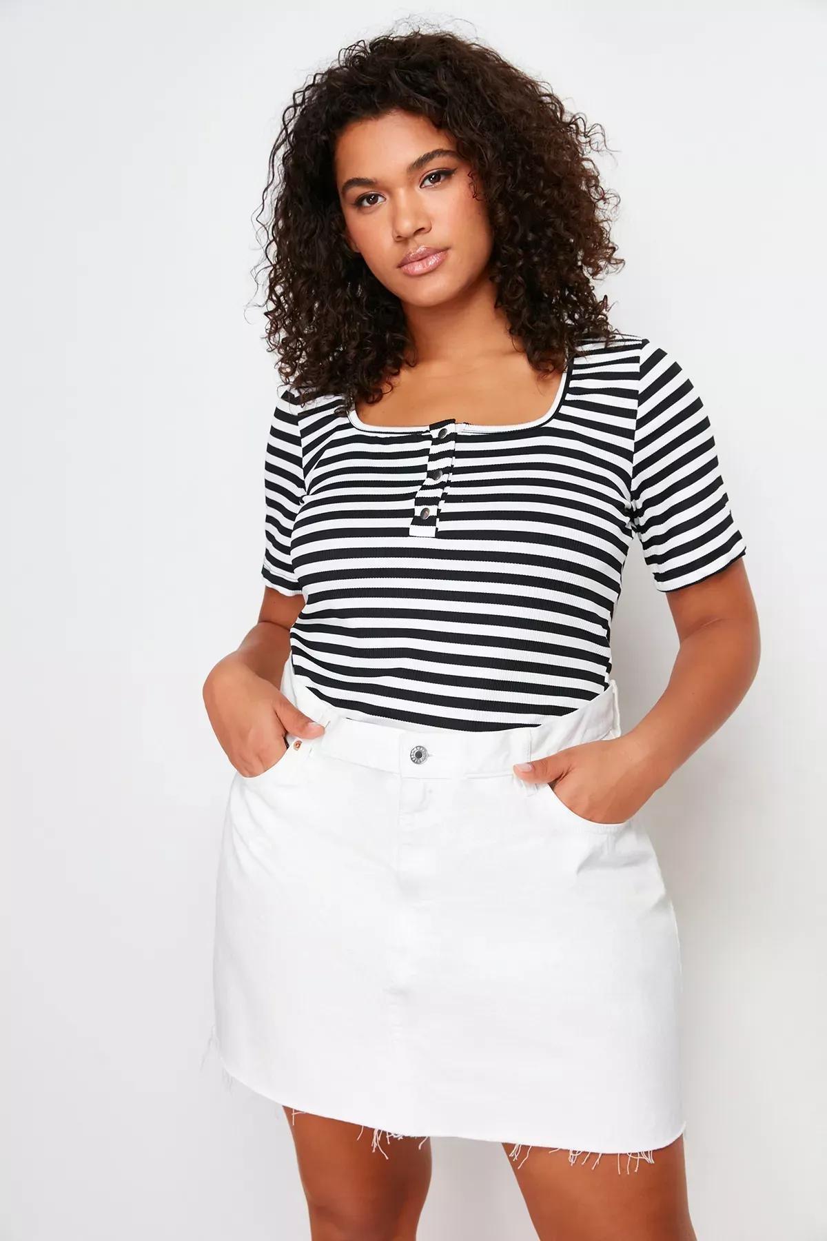 Multicolour Striped Basic Shirt, C101_1458, large image number 3