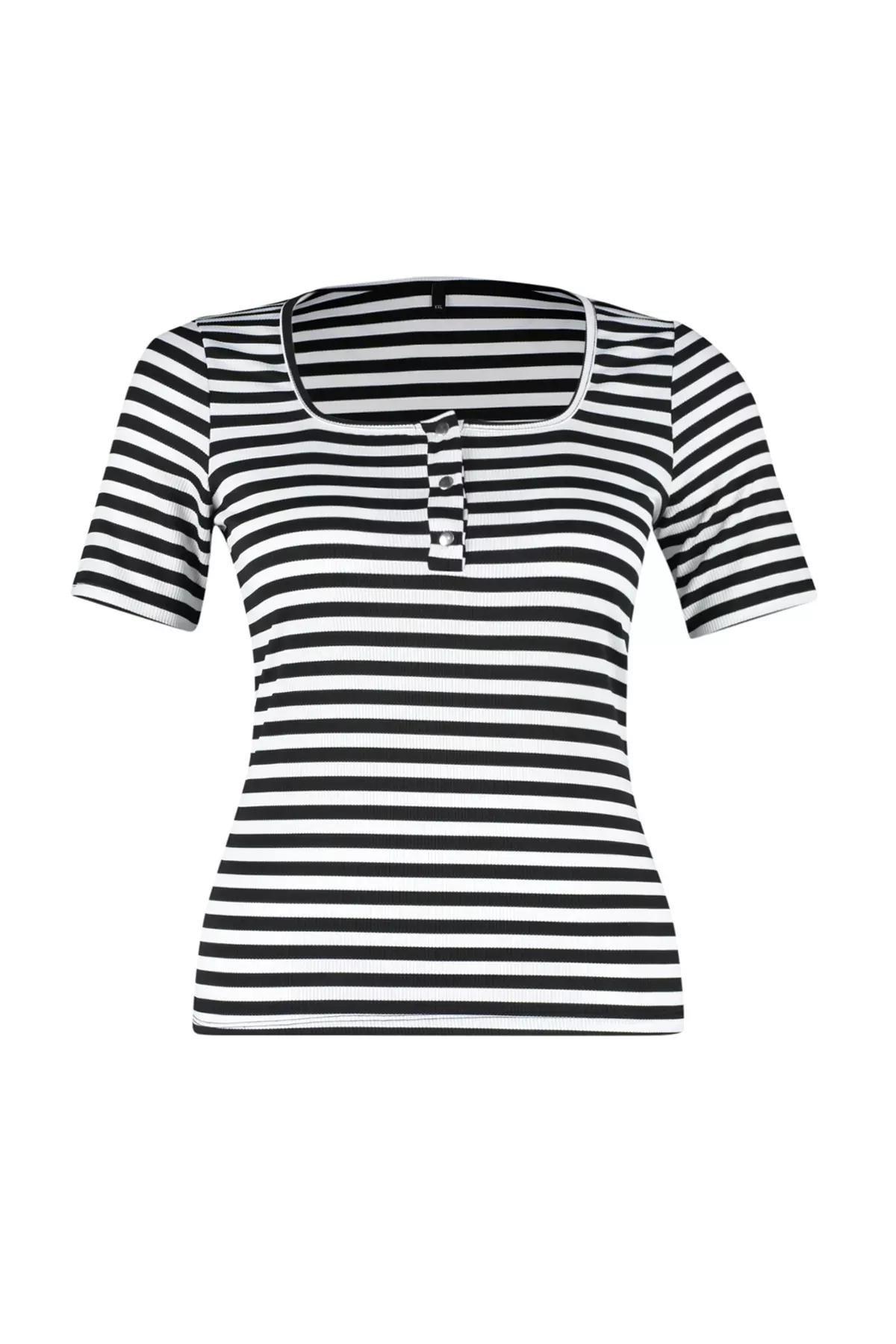 Multicolour Striped Basic Shirt, C101_1458, large image number 6