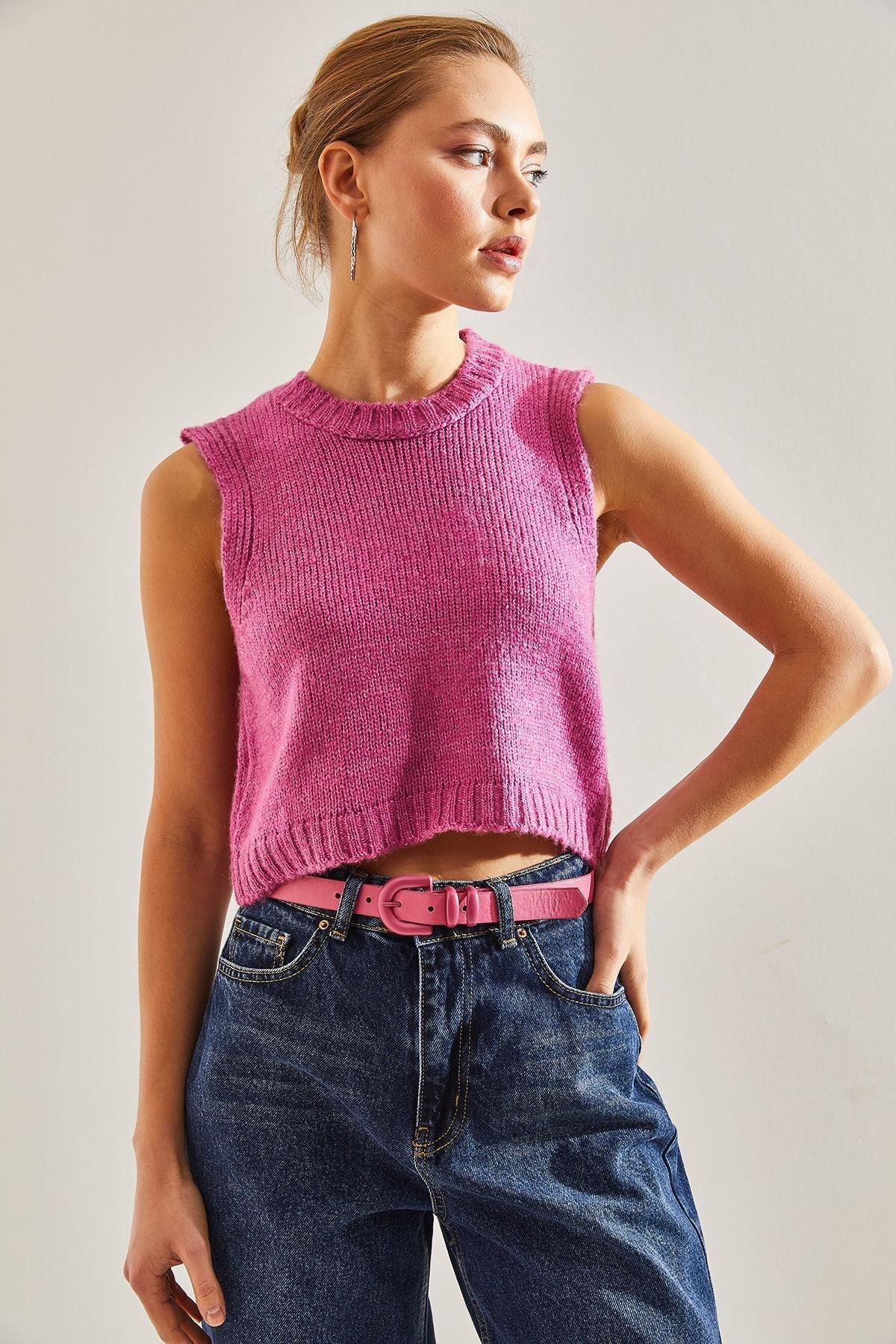Pink Crop Sweater, , large image number 2