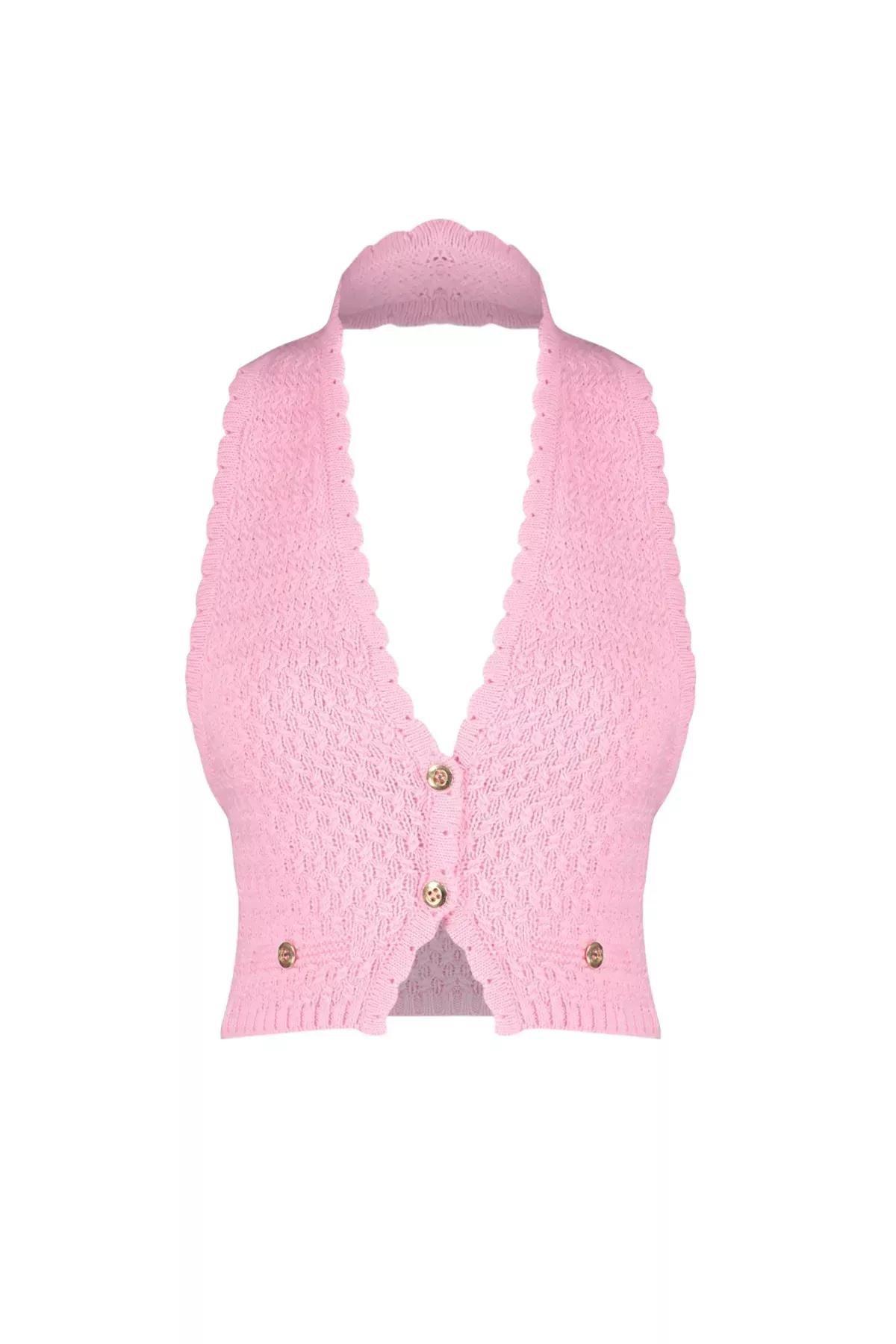 بلوزة مُحاكة بإصدار محدود، وردي, Pink, large image number 6