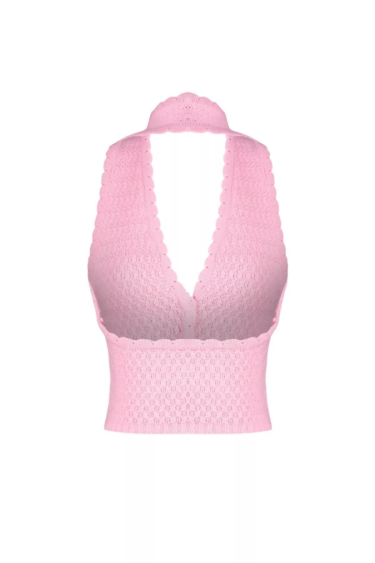 بلوزة مُحاكة بإصدار محدود، وردي, Pink, large image number 7