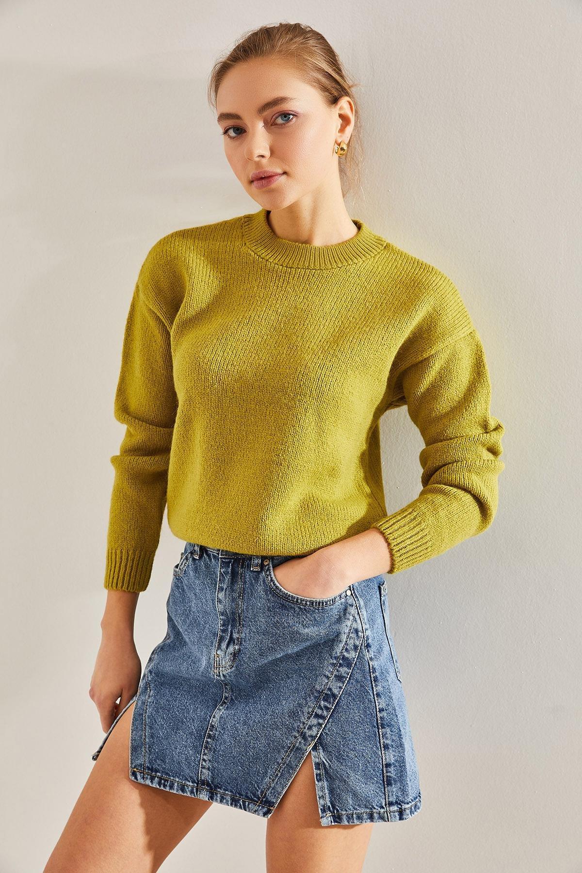 Green Knitwear Sweater, PISTACHIO GREEN, large image number 1