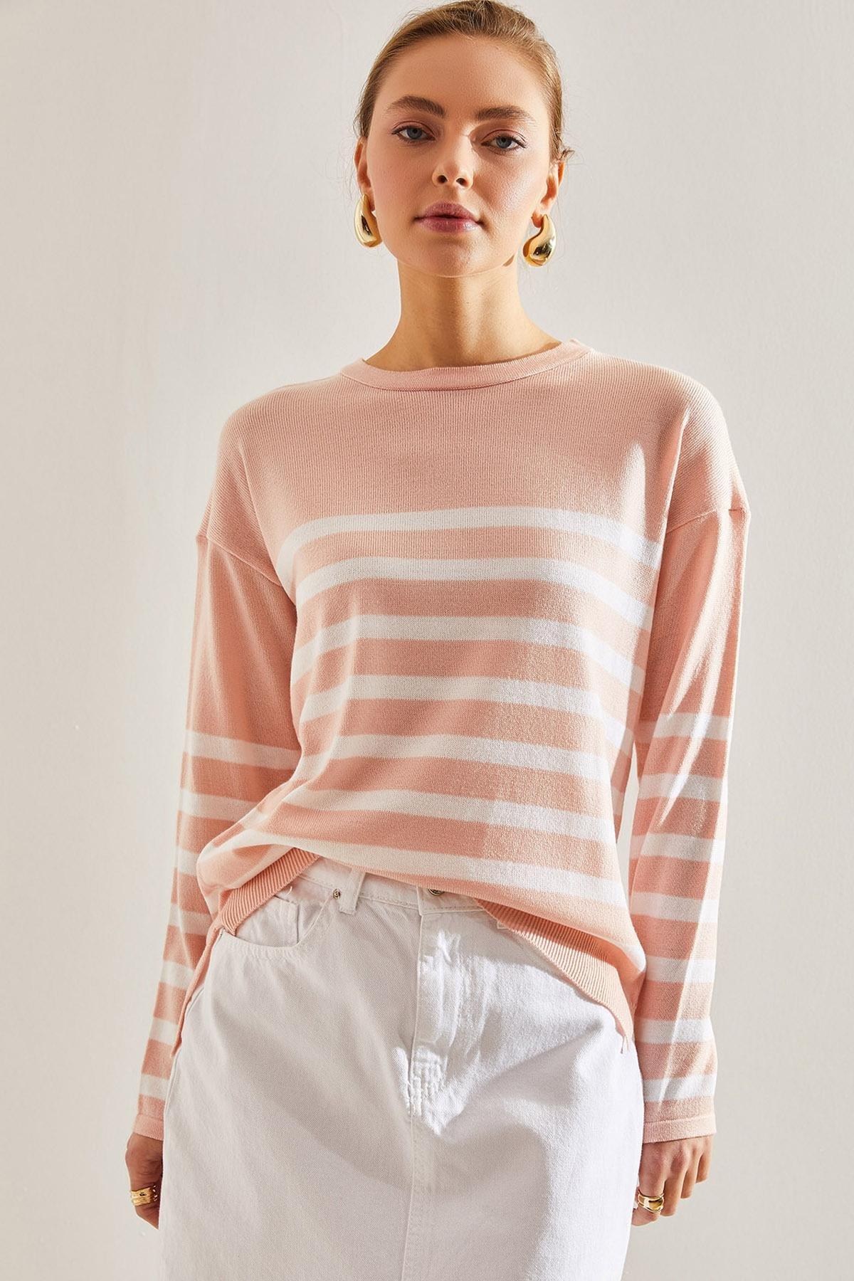 Pink Striped Sweater, , large image number 0