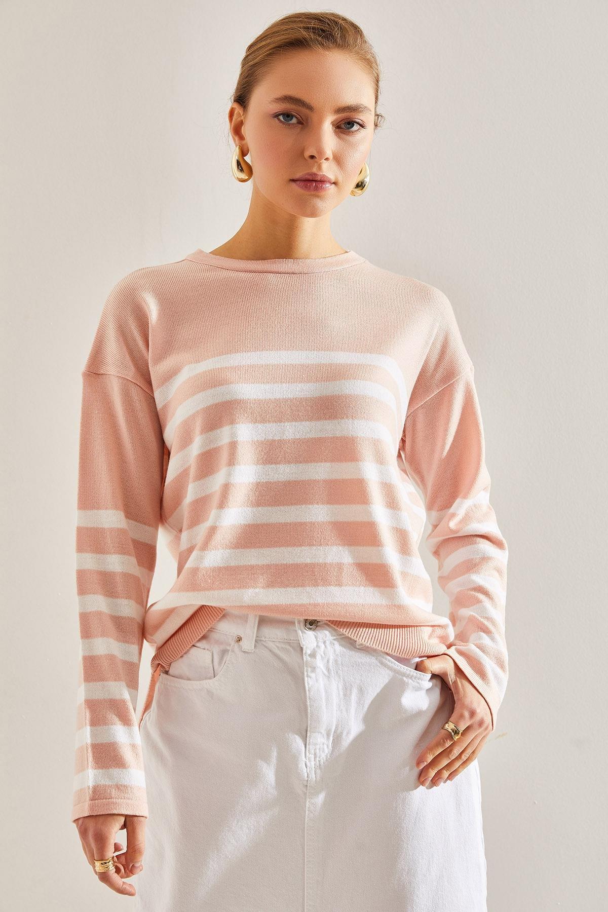 Pink Striped Sweater, , large image number 2