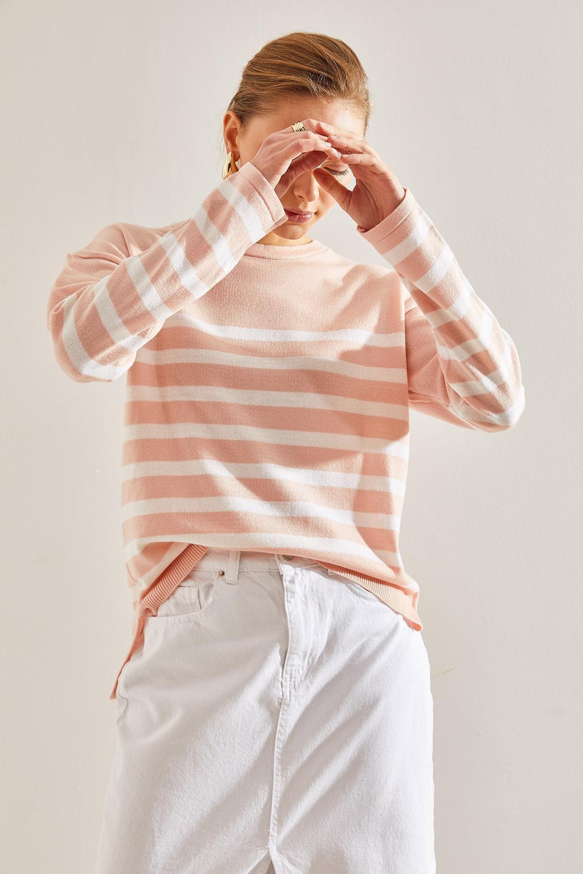 Pink Striped Sweater, , large image number 3
