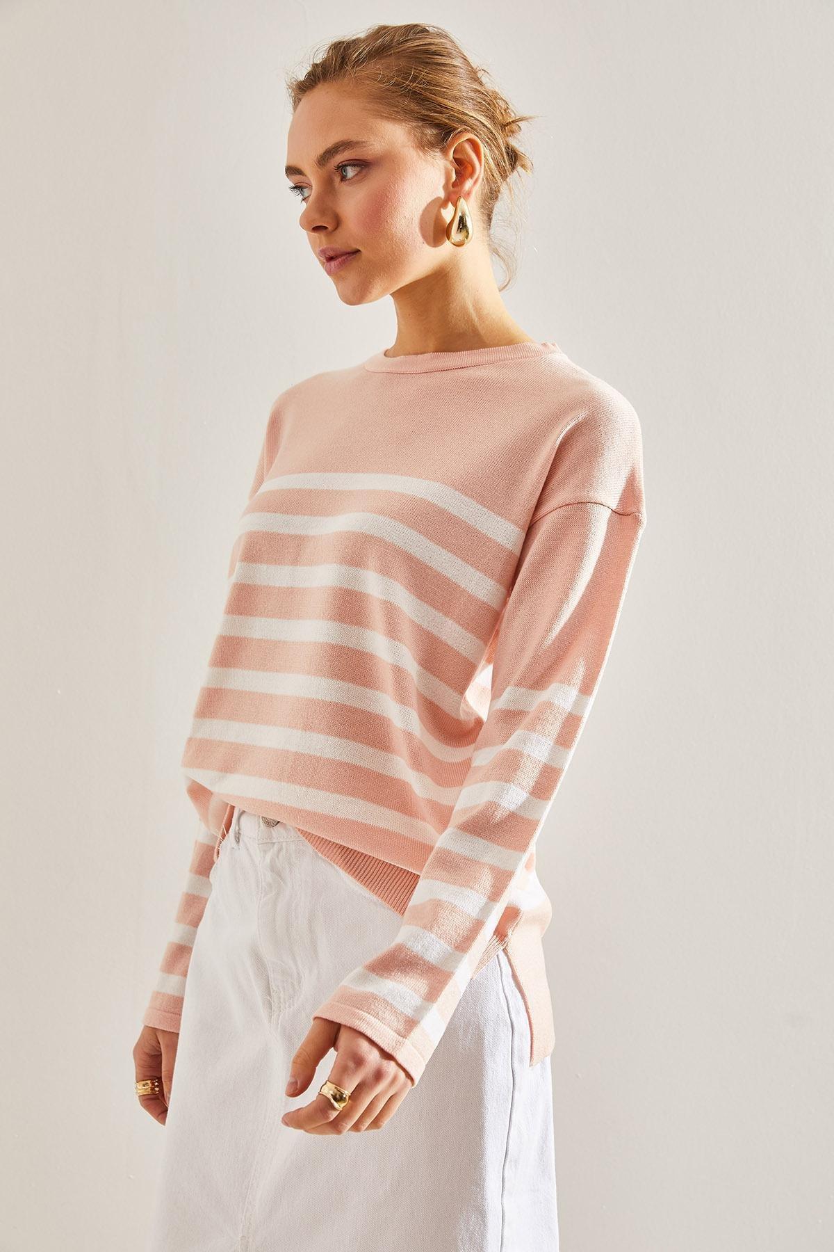 Pink Striped Sweater, , large image number 4
