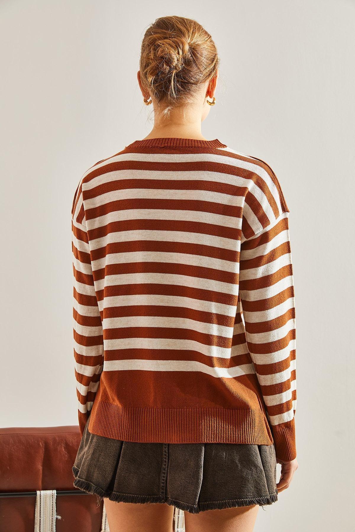 Multicolour Striped Sweater, C101_5575, large image number 5