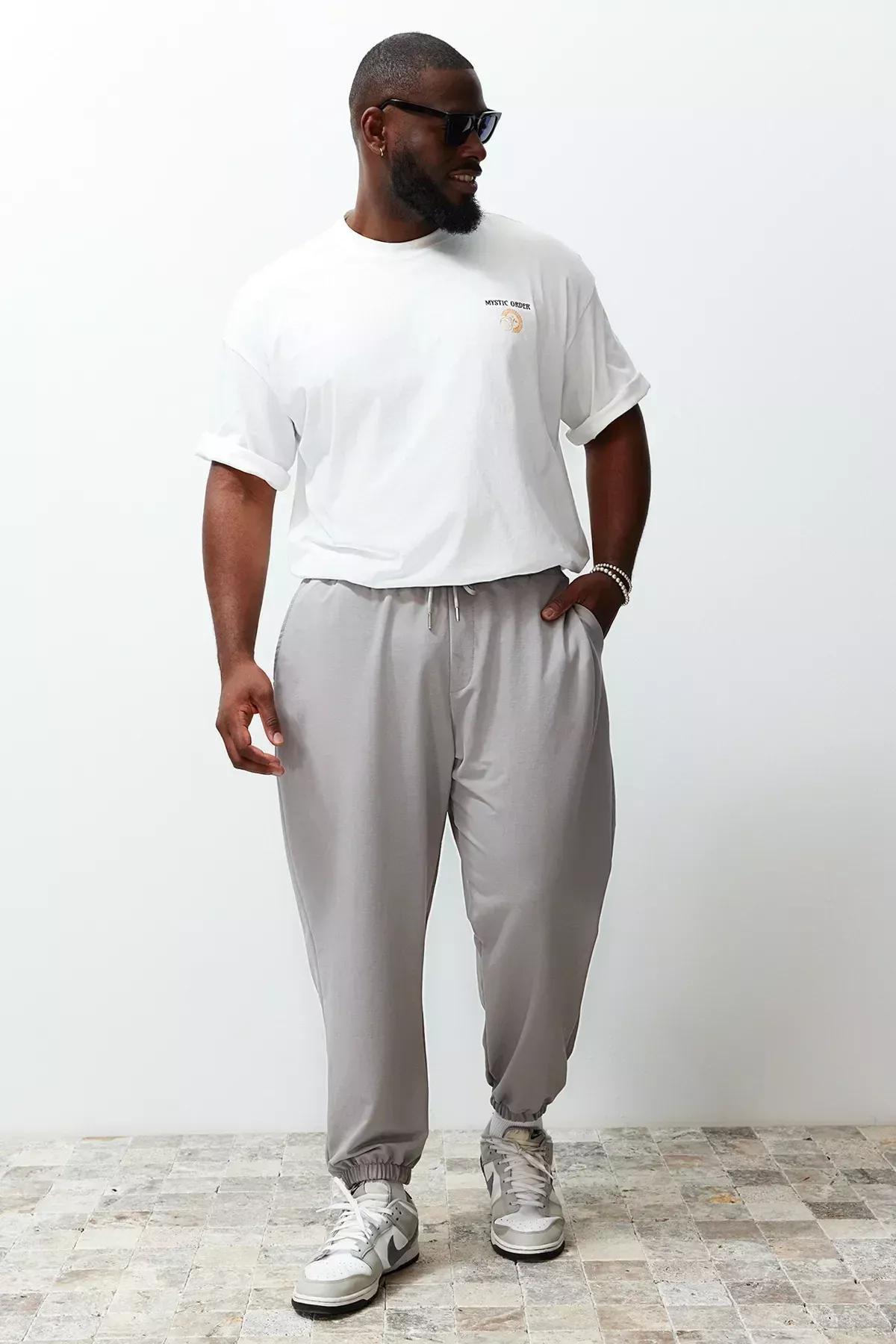 Grey Oversize Sweatpants, C101_5126, large image number 1