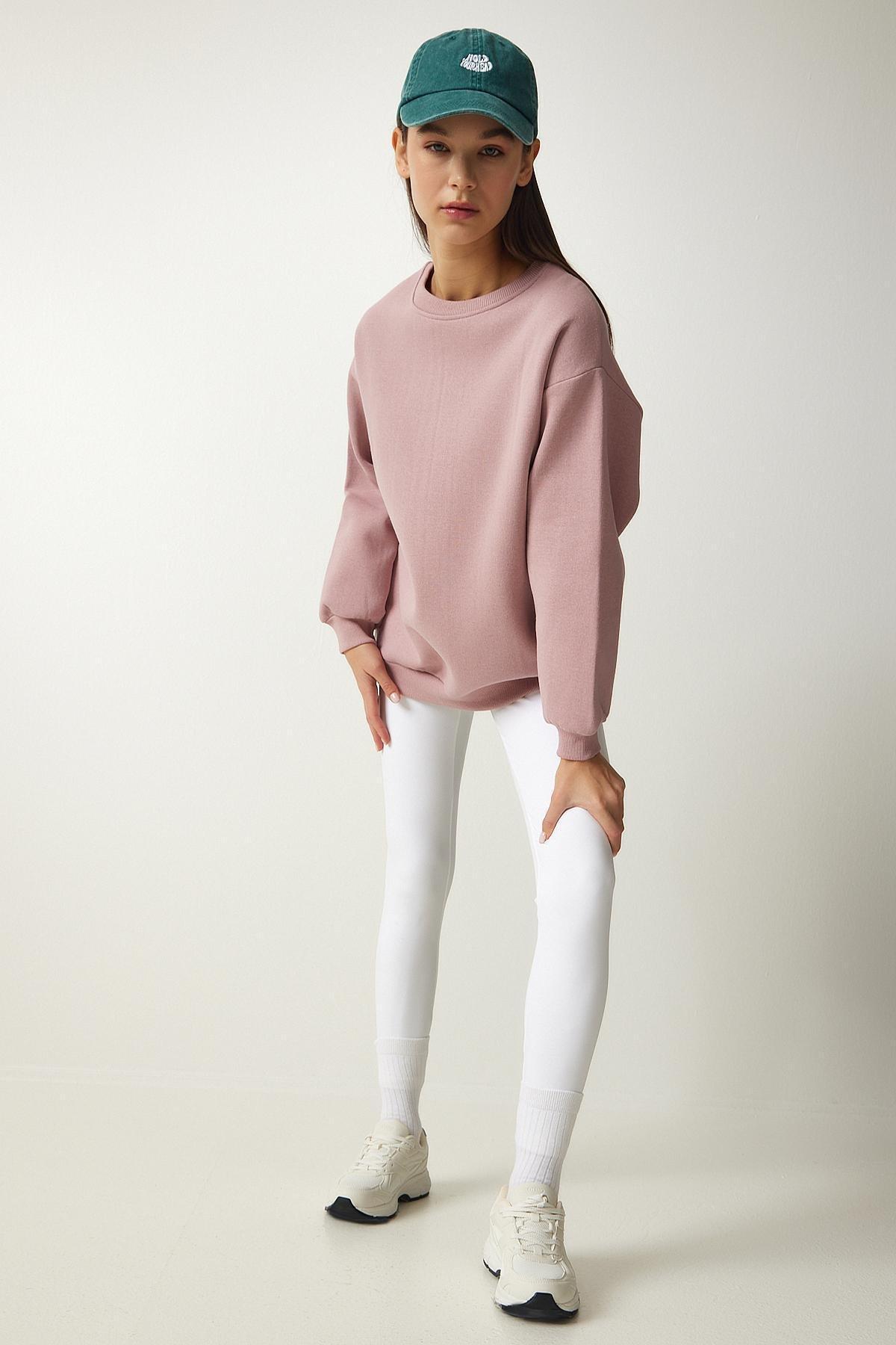 Pink Raised Sweatshirt, POWDER, medium
