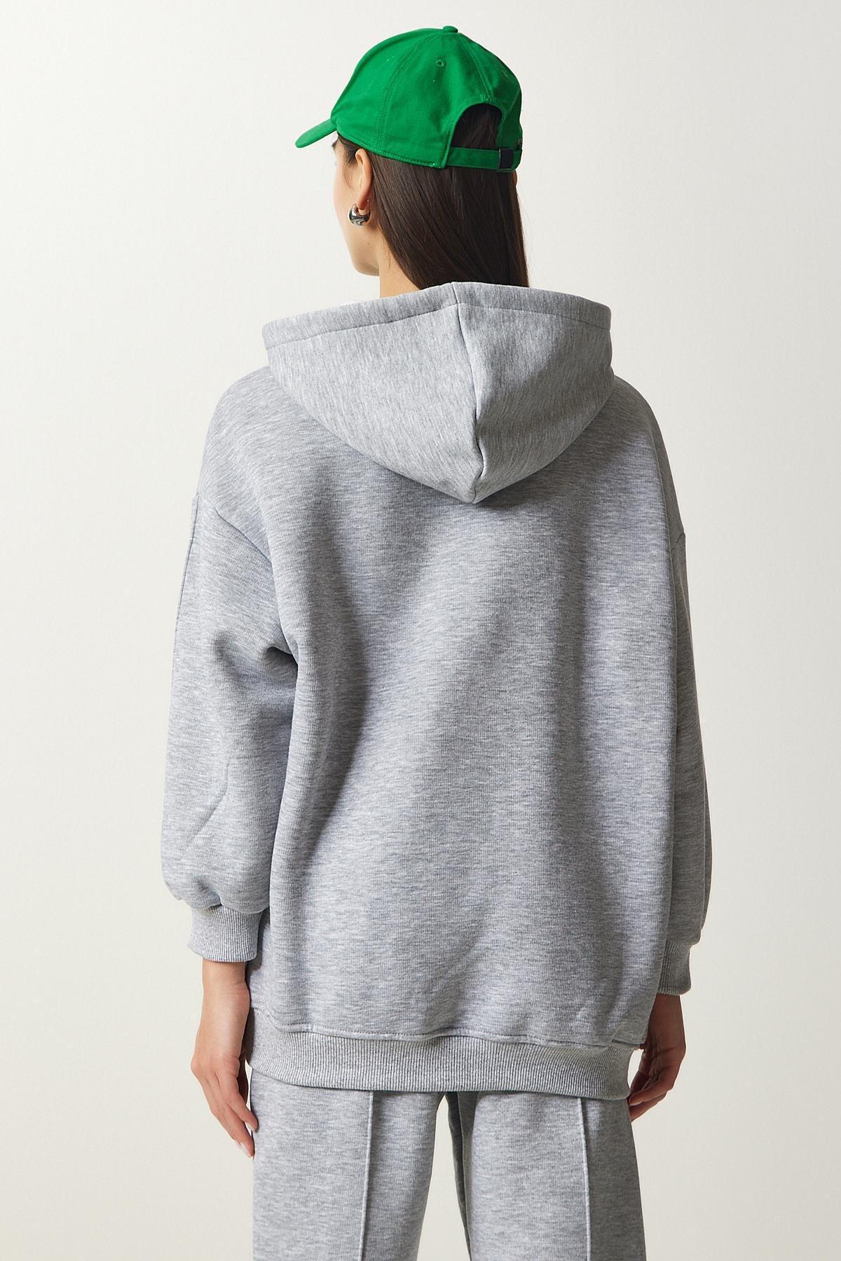 Grey Hooded Knitted Tracksuit, Set Of 2, C101_1653, large image number 5