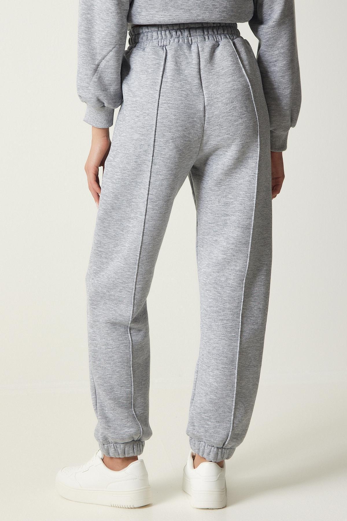 Grey Hooded Knitted Tracksuit, Set Of 2, C101_1653, large image number 6
