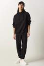 Happiness - Womens Black Hooded Raised Knitted Tracksuit Set DD01279, 2 x