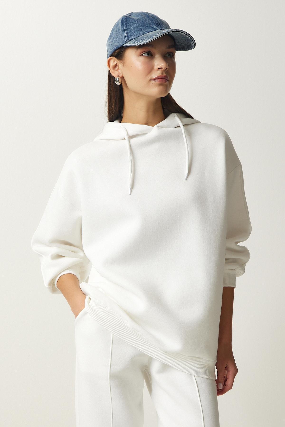 White Hooded Knitted Tracksuit, , large image number 2