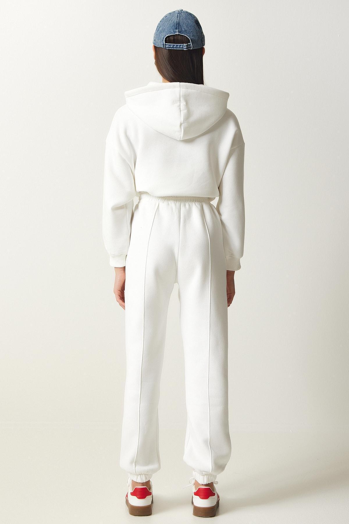 White Hooded Knitted Tracksuit, , large image number 7