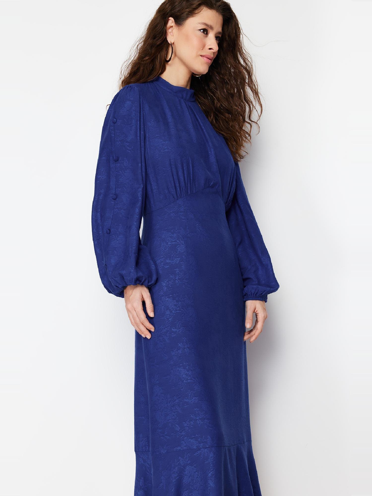 Navy Woven Dress, , large image number 1