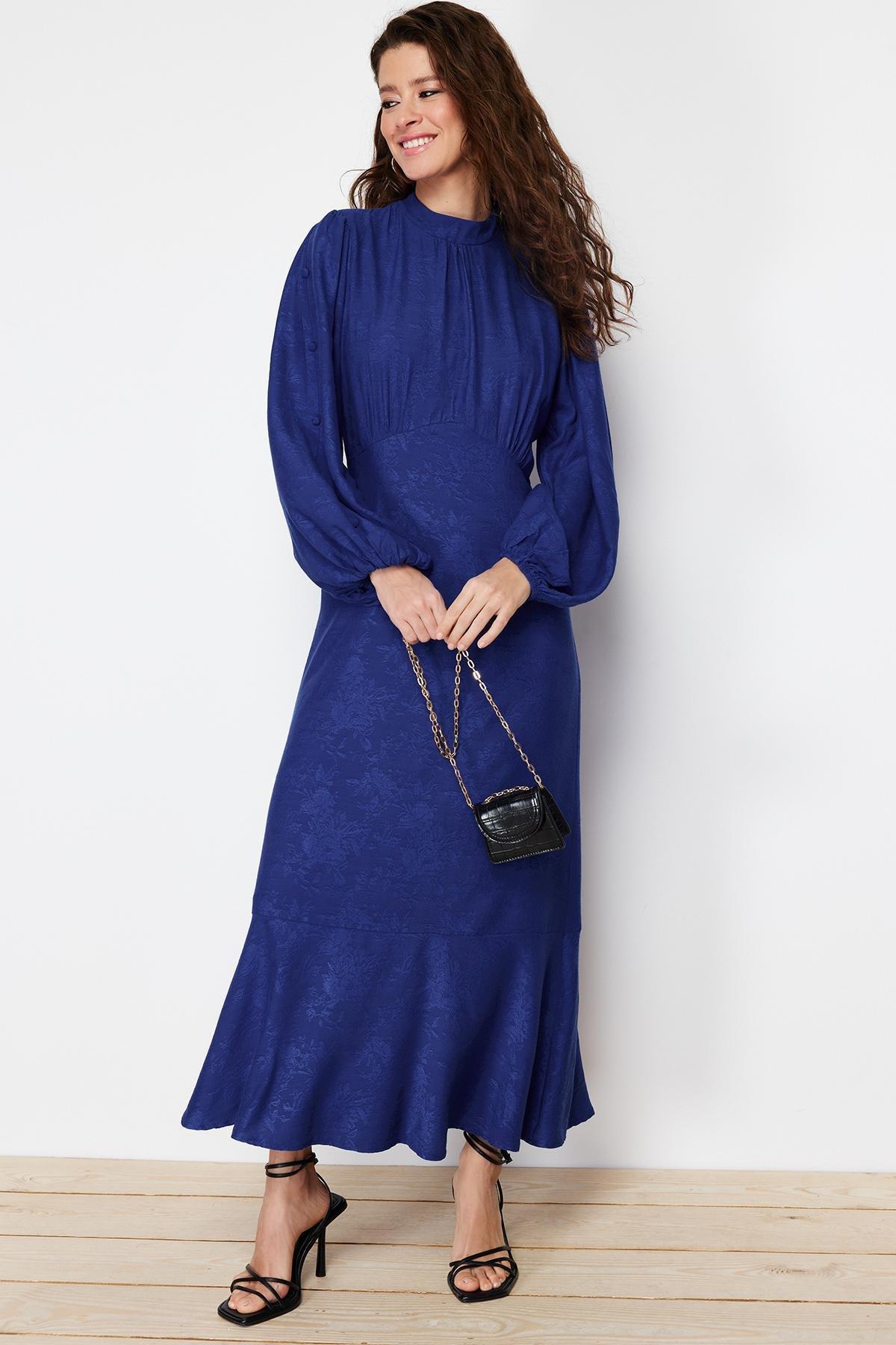 Navy Woven Dress, , large image number 2