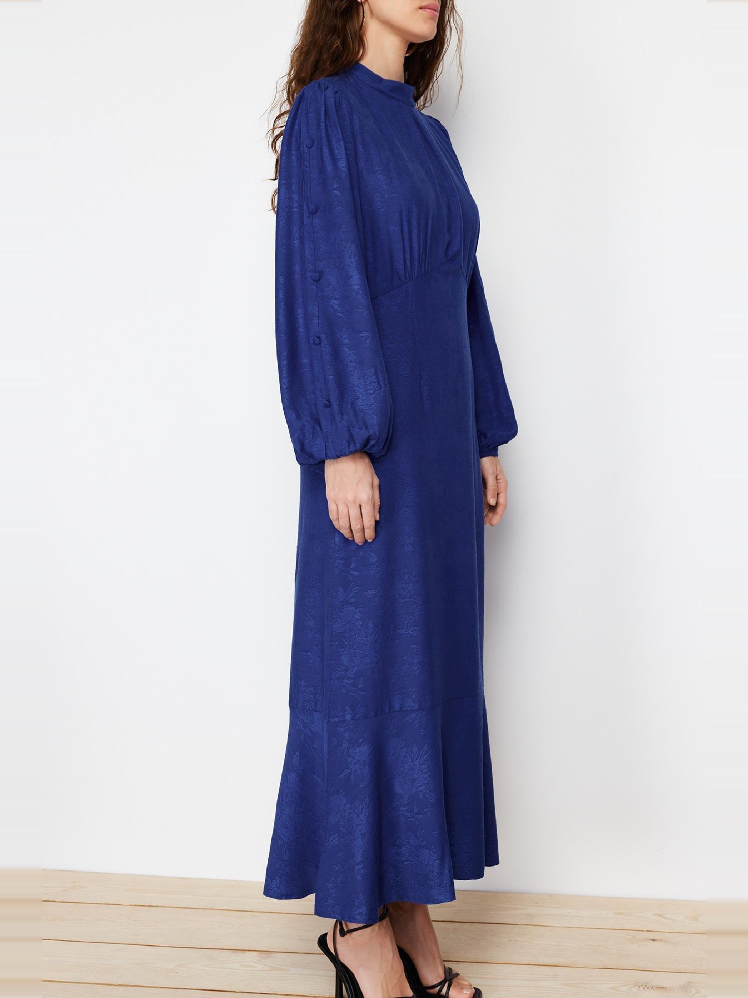 Navy Woven Dress, , large image number 6