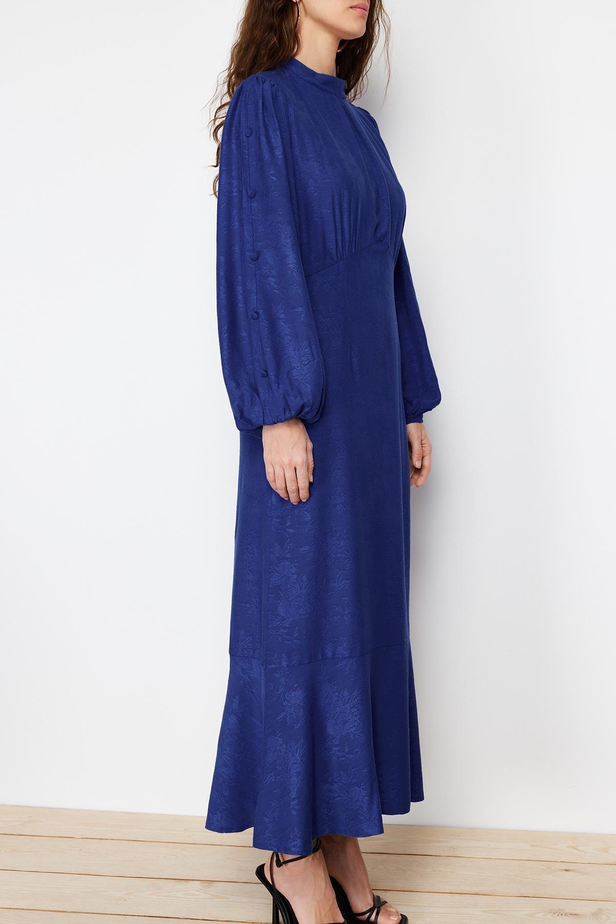 Navy Woven Dress, , large image number 7