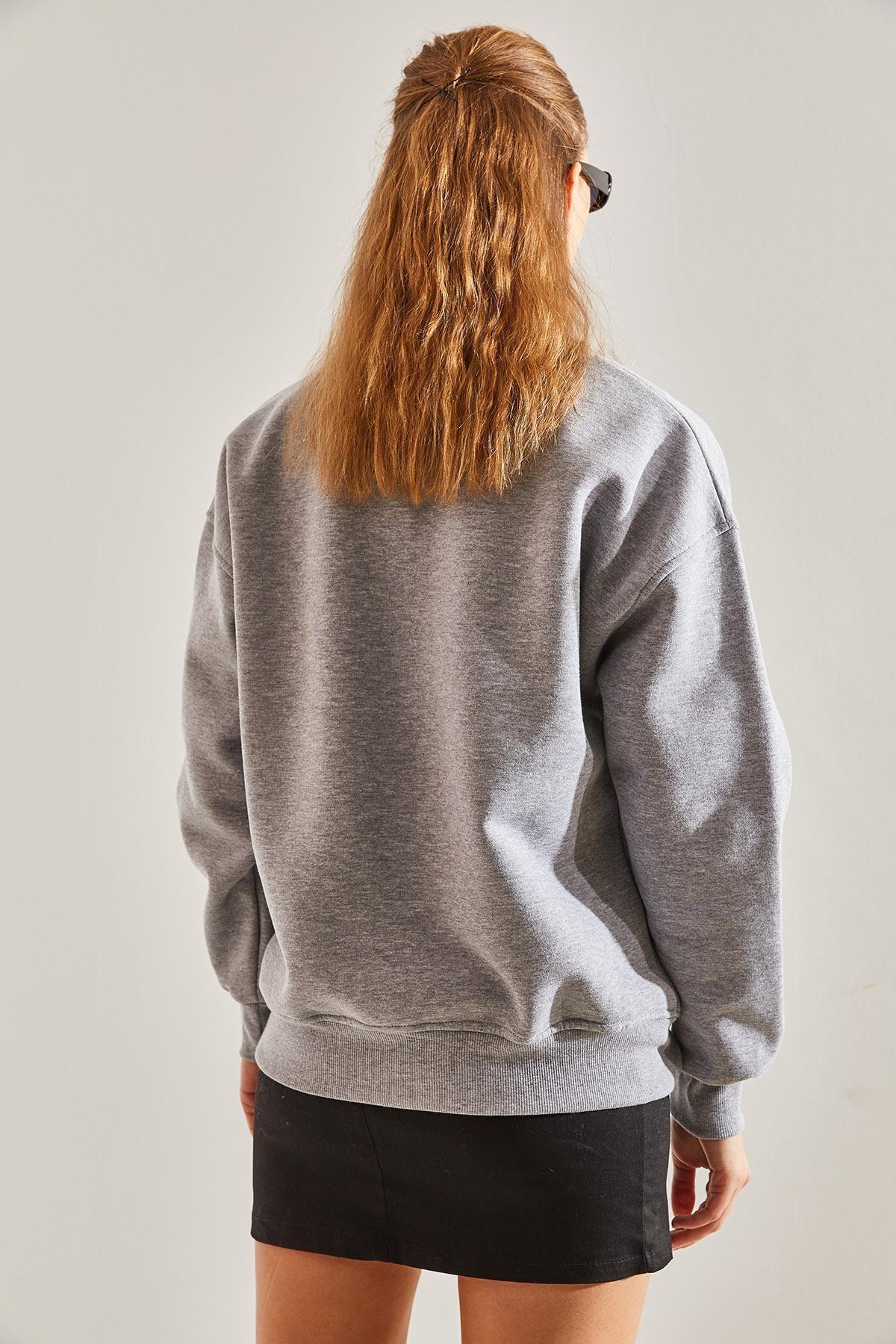 Grey Printed Sweatshirt, , large image number 2